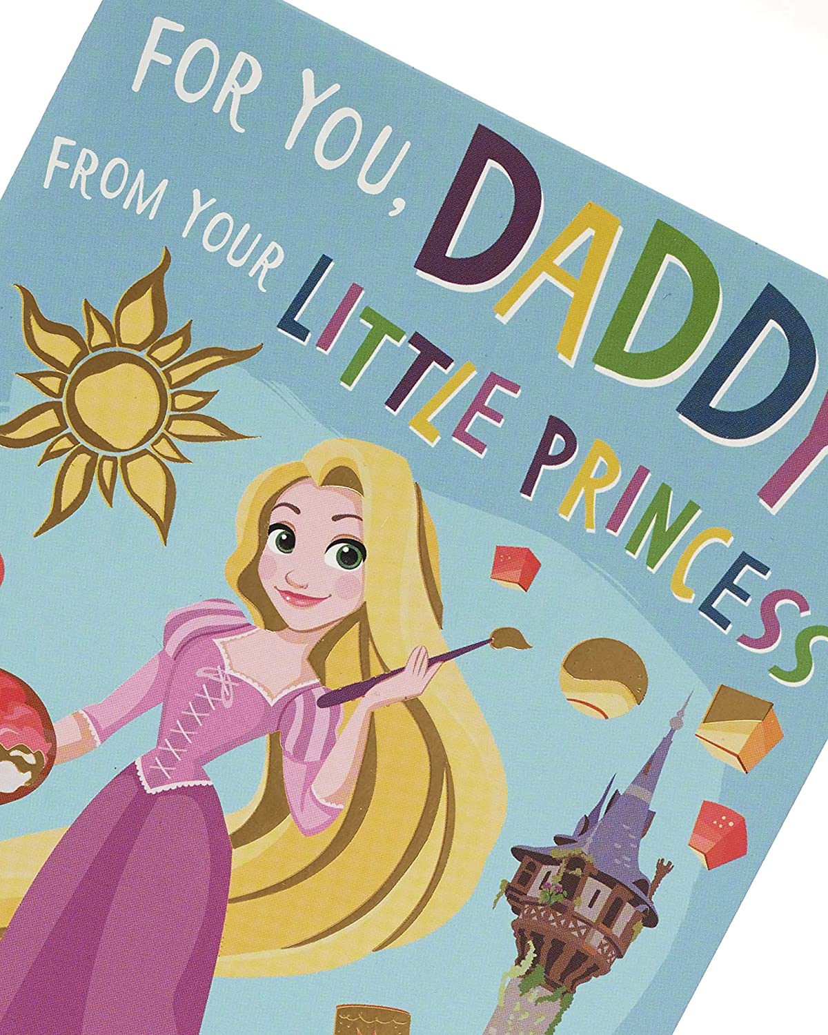 Daddy Birthday Card - Disney Princess Card From Daughter