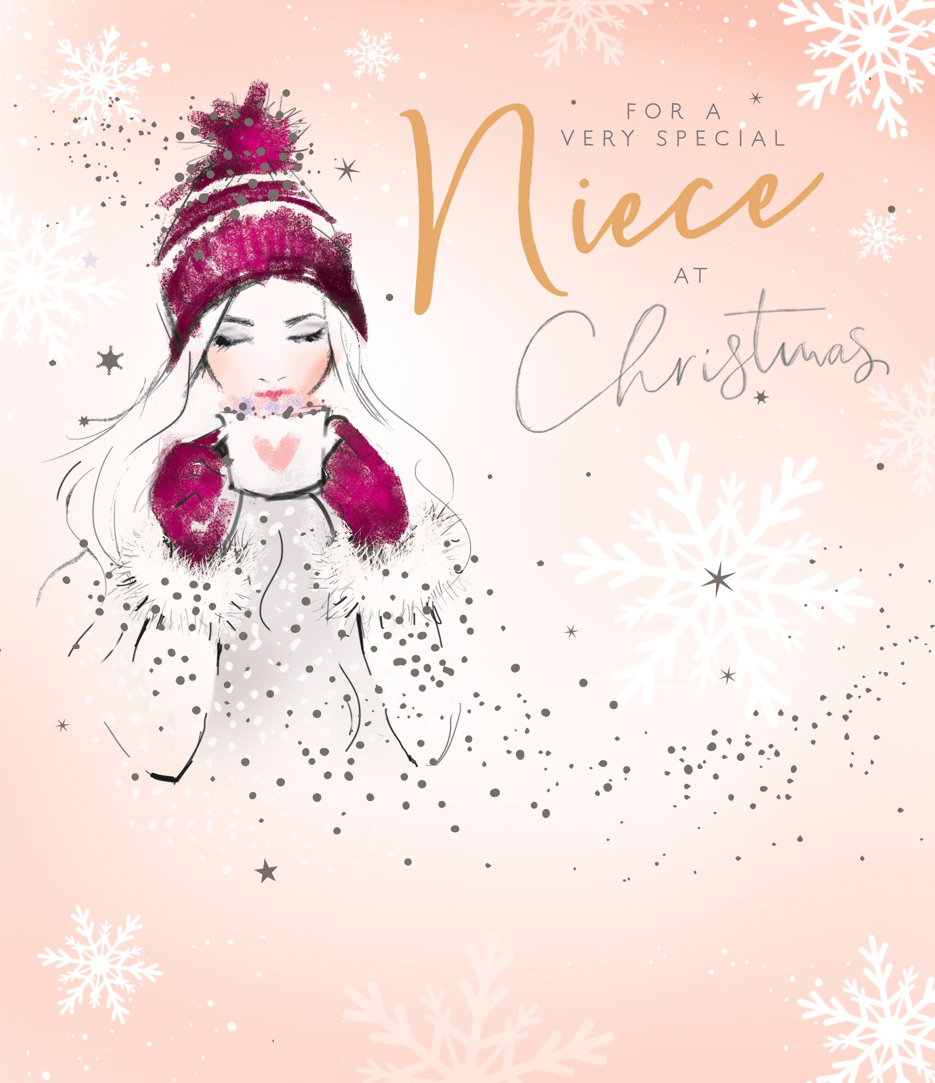 Niece Christmas Card - Chocolate Girl