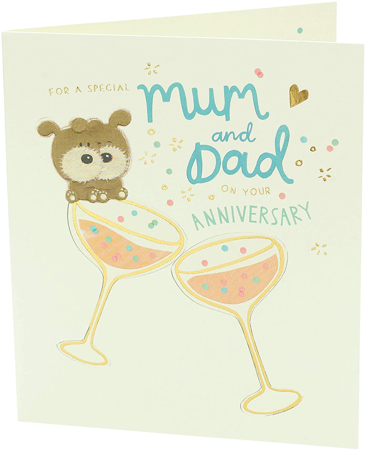 Mum & Dad Anniversary Card - "Lots Of Woof"