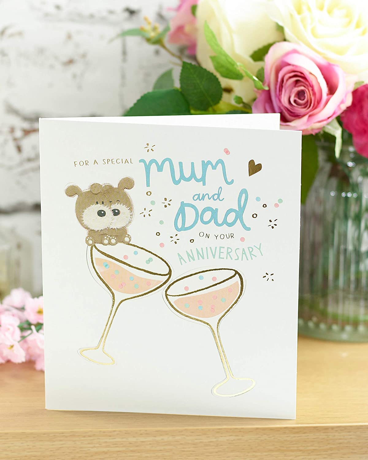 Mum & Dad Anniversary Card - "Lots Of Woof"