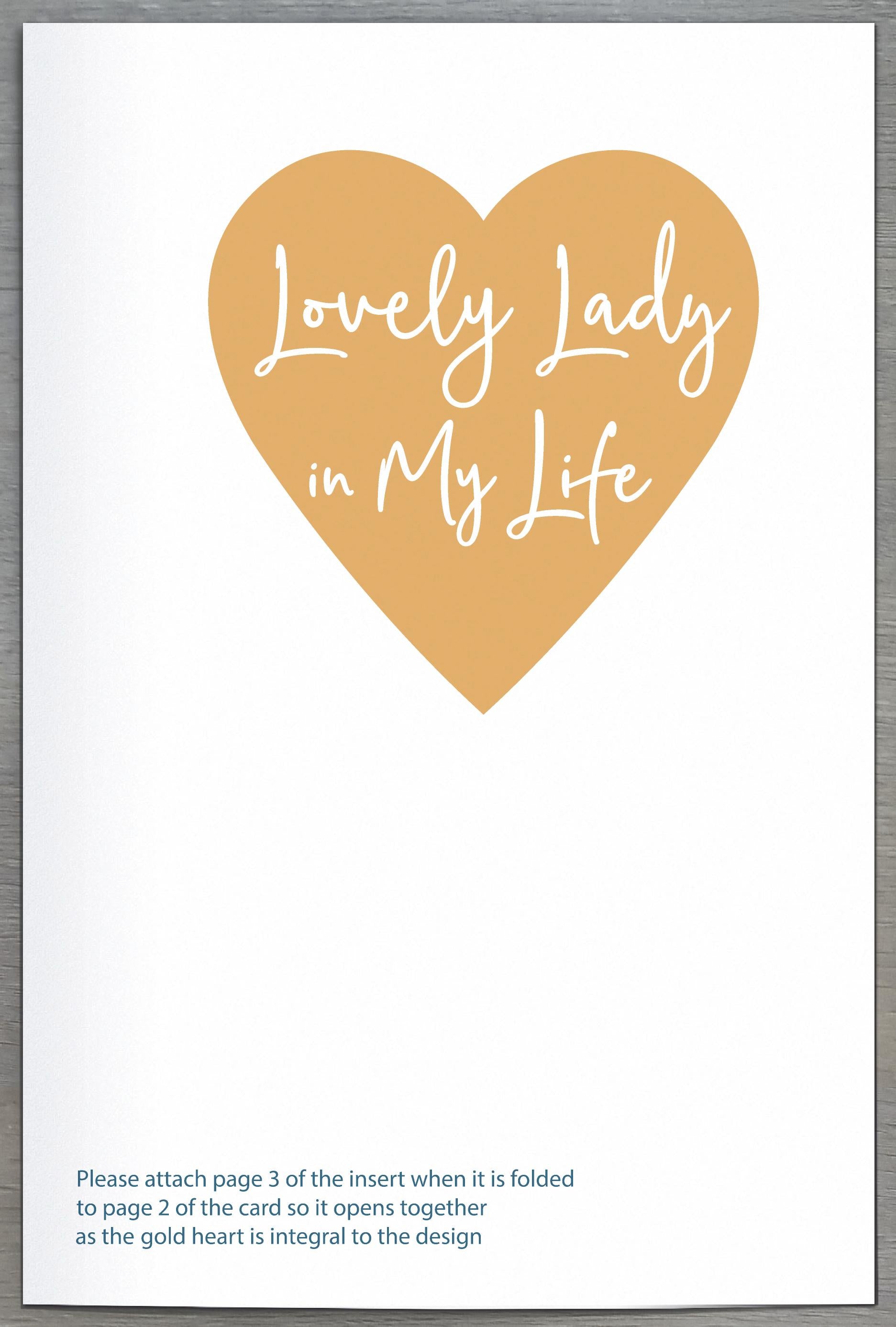 One I Love Christmas Card - Woman in My Life - Heart with Handing Charms