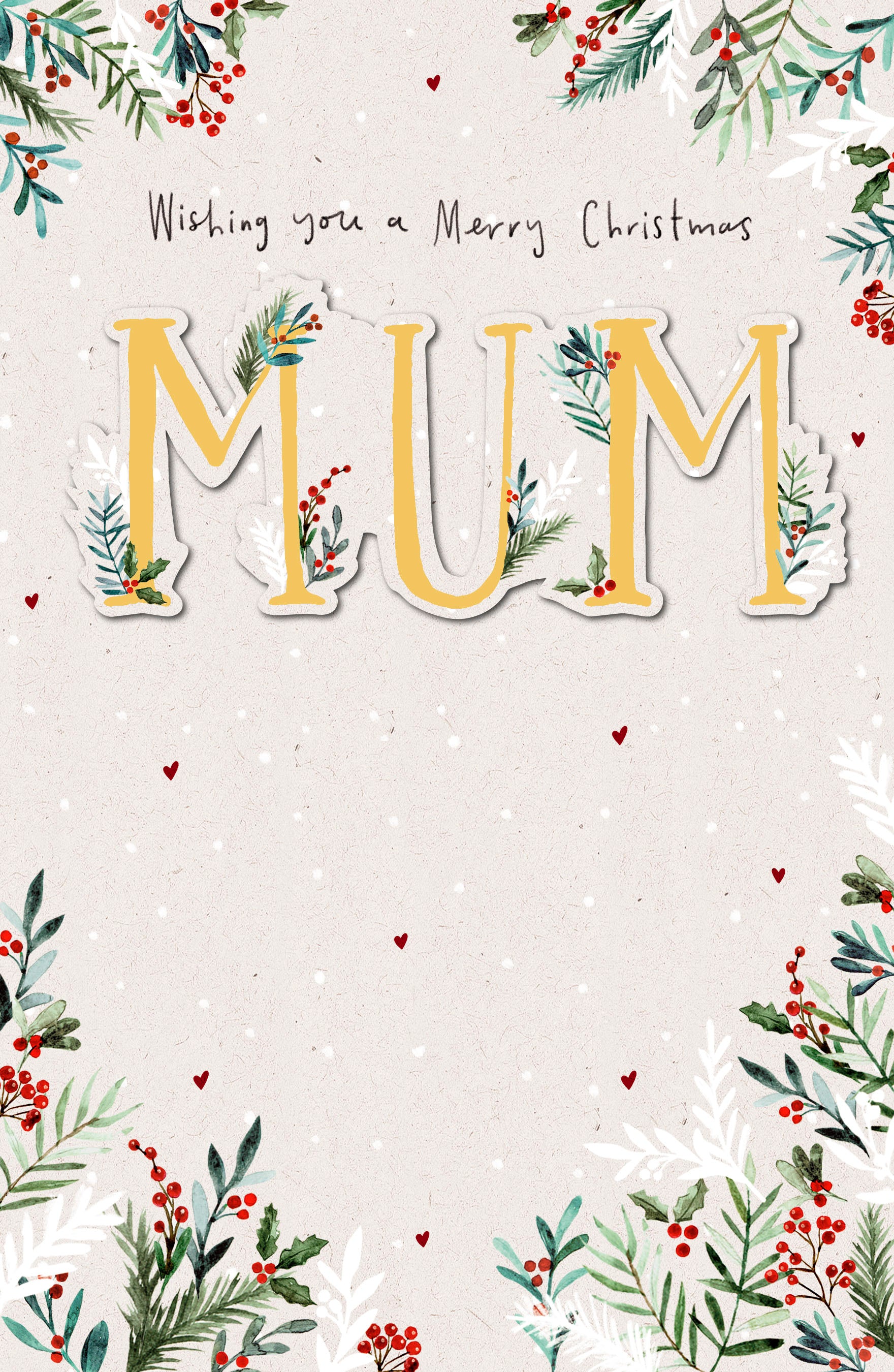 Wishing you a Merry Christmas Mum Card