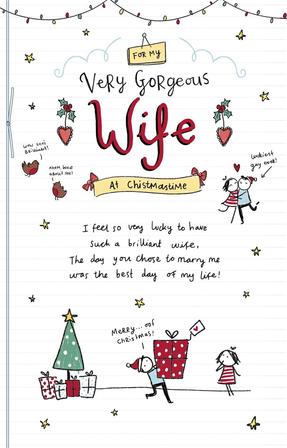 Pop Out Wife Christmas Card - Time Spent Together