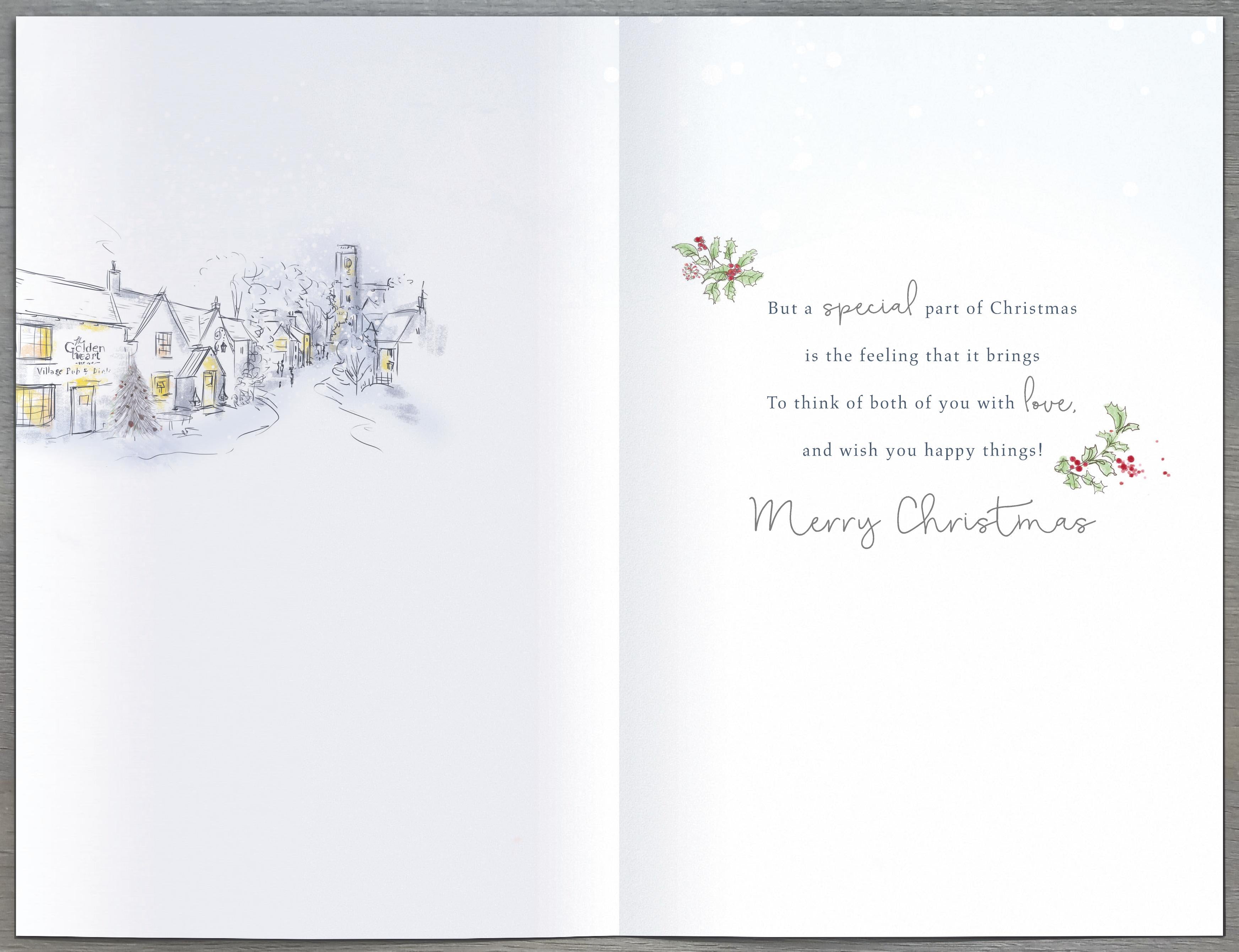 Son & Daughter-in-Law Christmas Card - Couple Walking on a Winters Day