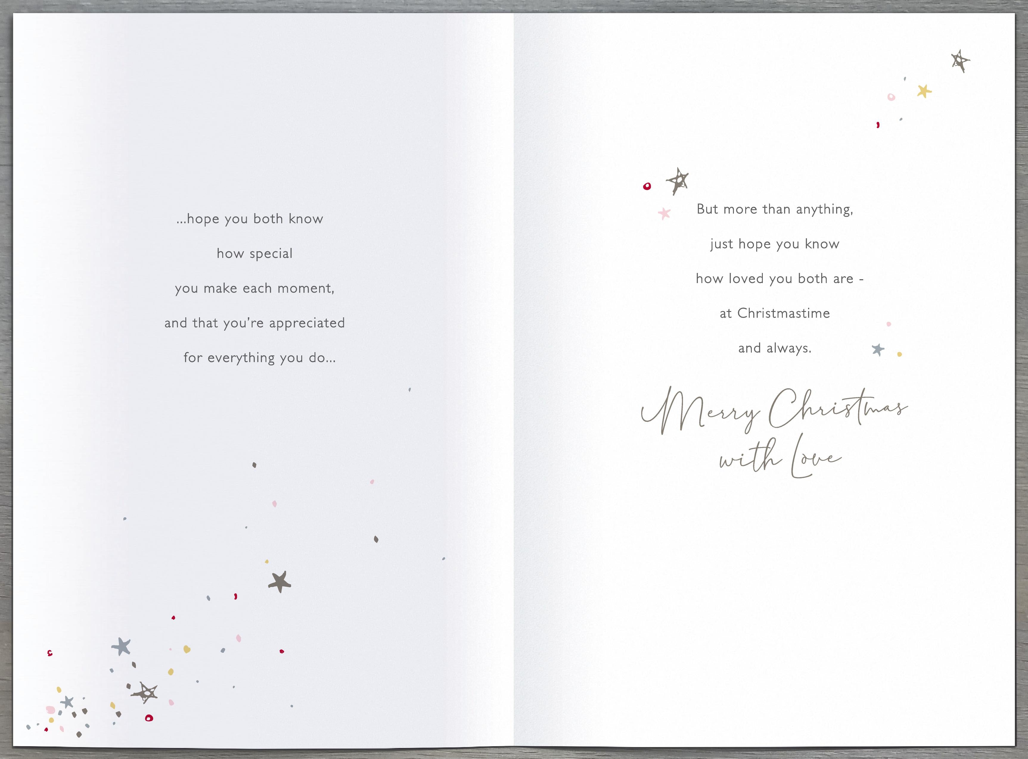 Daughter & Son-in-Law Christmas Card - Dual Shooting Stars