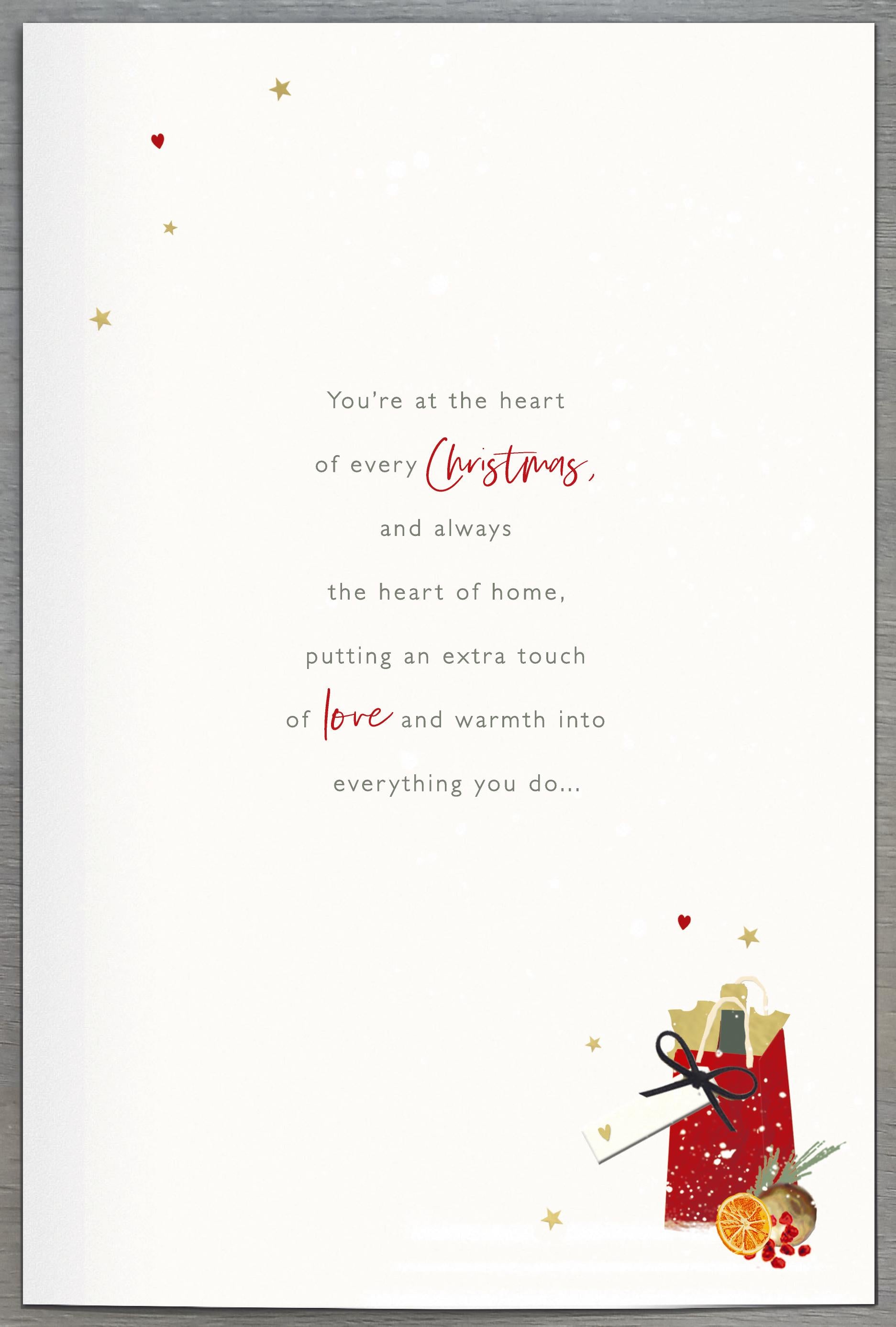 For You Mum With Love Christmas Card