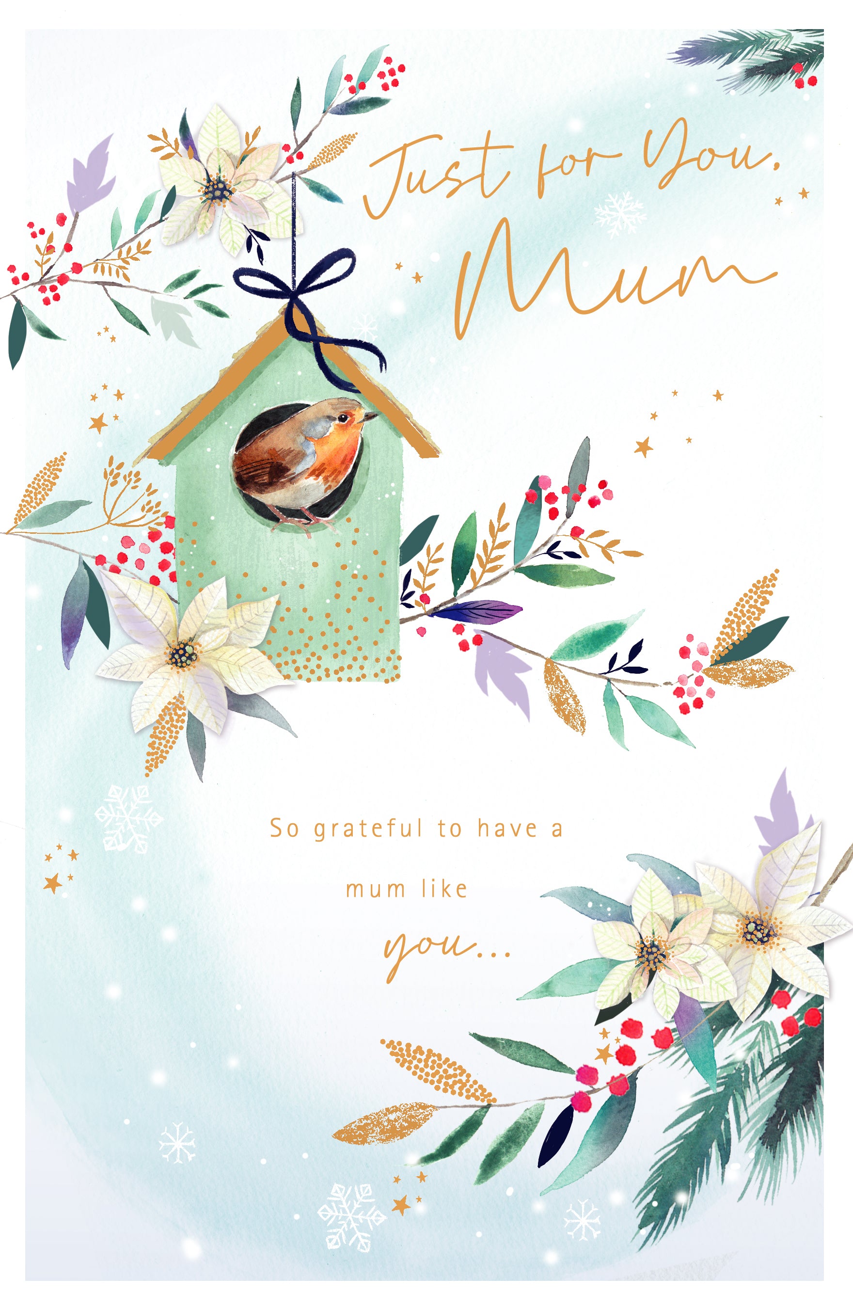 Christmas Card for Mum - Robin & Nest Design