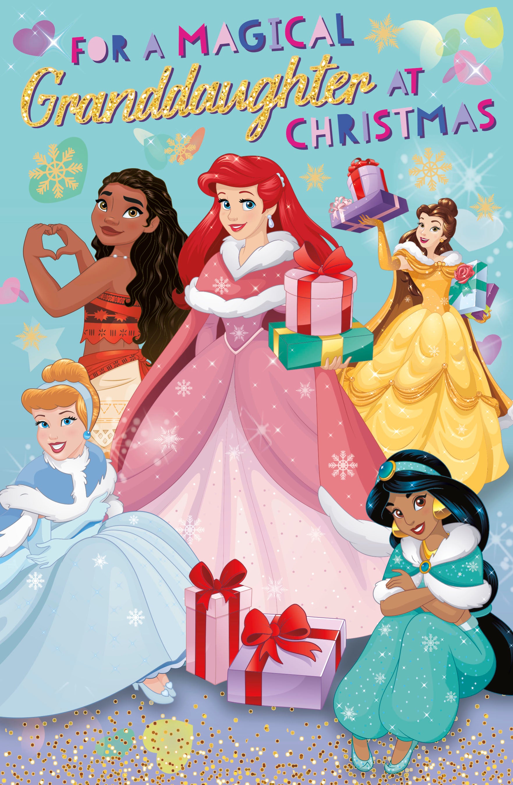 Granddaughter Christmas Card - Princess Magical Christmas