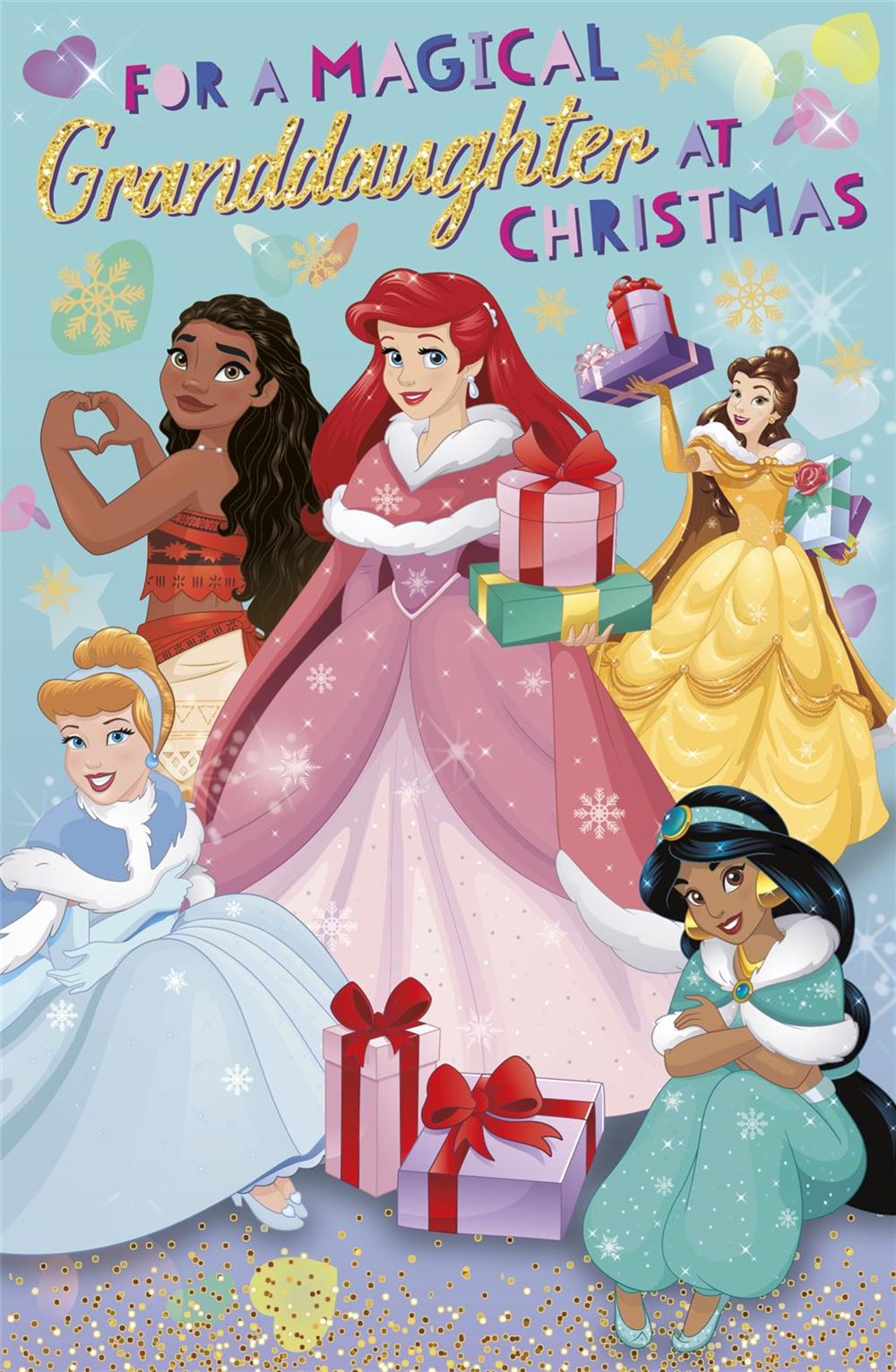 Granddaughter Christmas Card - Princess Magical Christmas