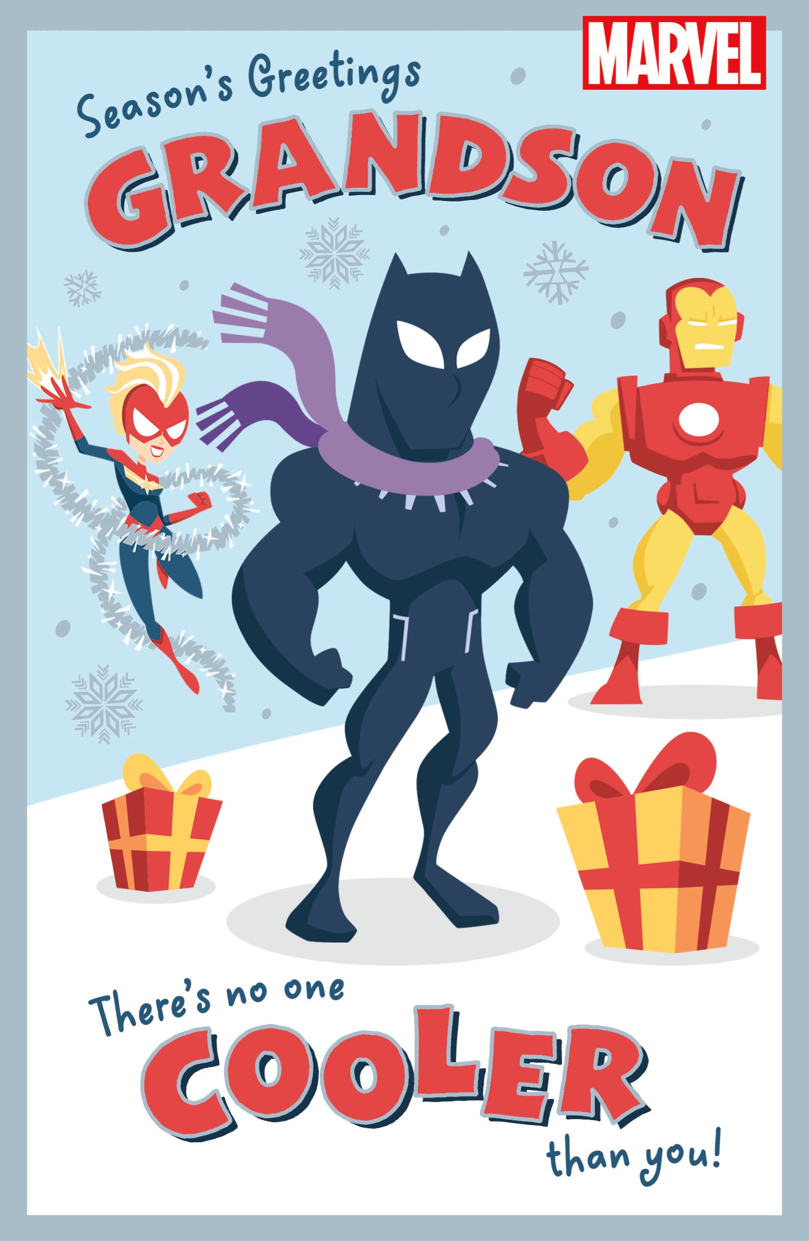 Grandson Christmas Card - Marvels Heroes