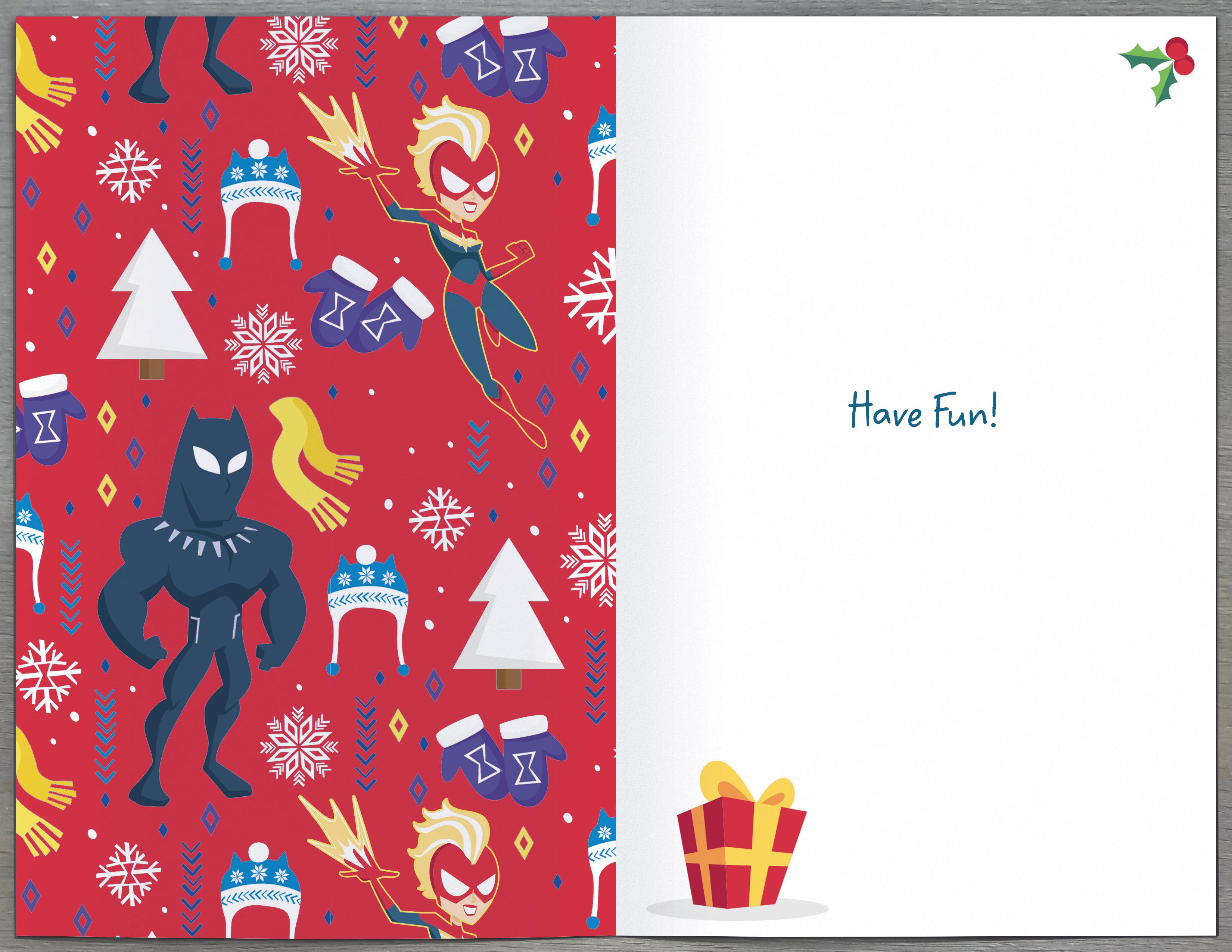 Grandson Christmas Card - Marvels Heroes