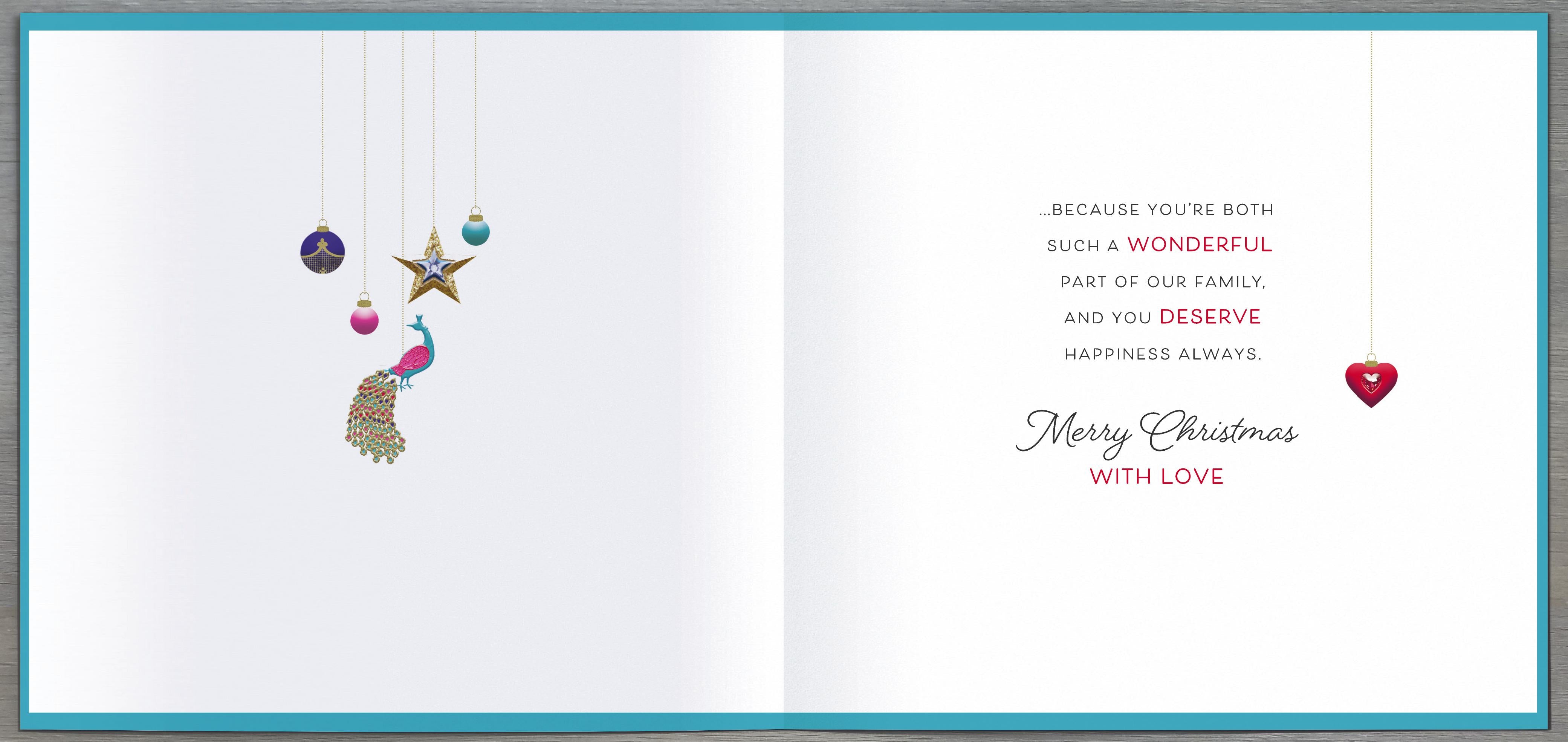 Daughter & Son-in-Law Christmas Card - Elegant Christmas Tree