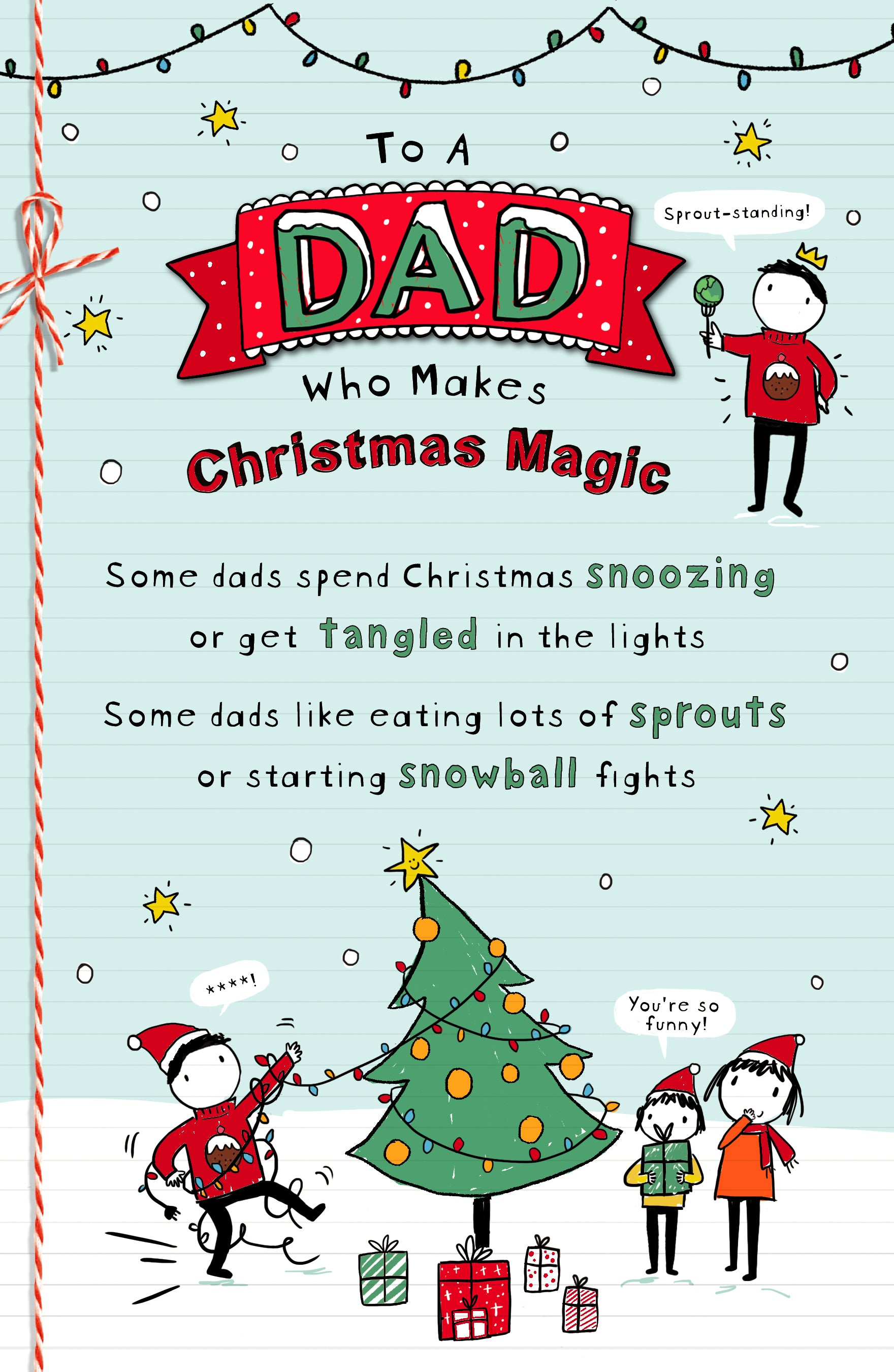 Dad Christmas Card - Oodles of Doodles