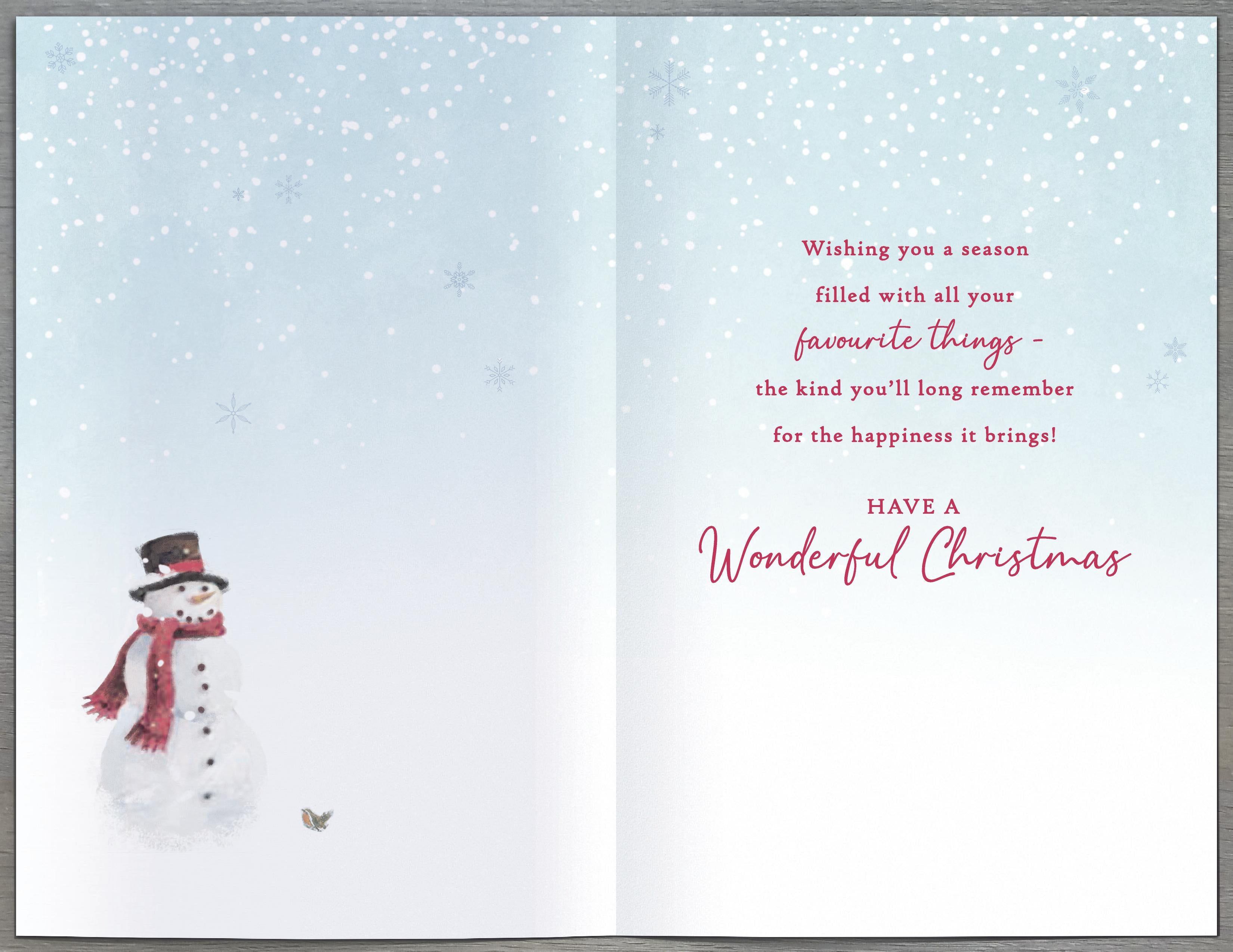 Uncle Christmas Card - Snowman