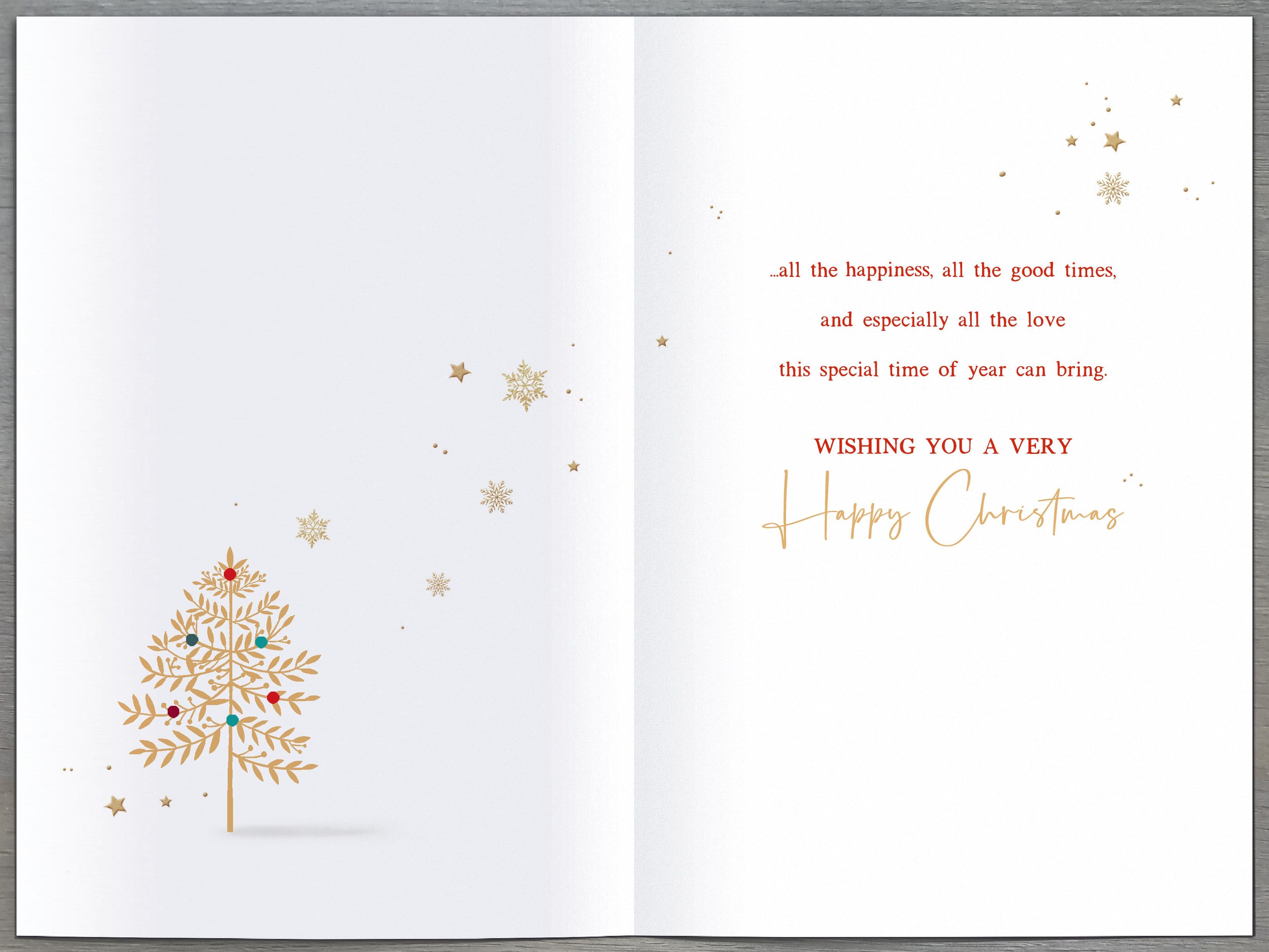 Grandson Christmas Card - Reindeers and Christmas Trees