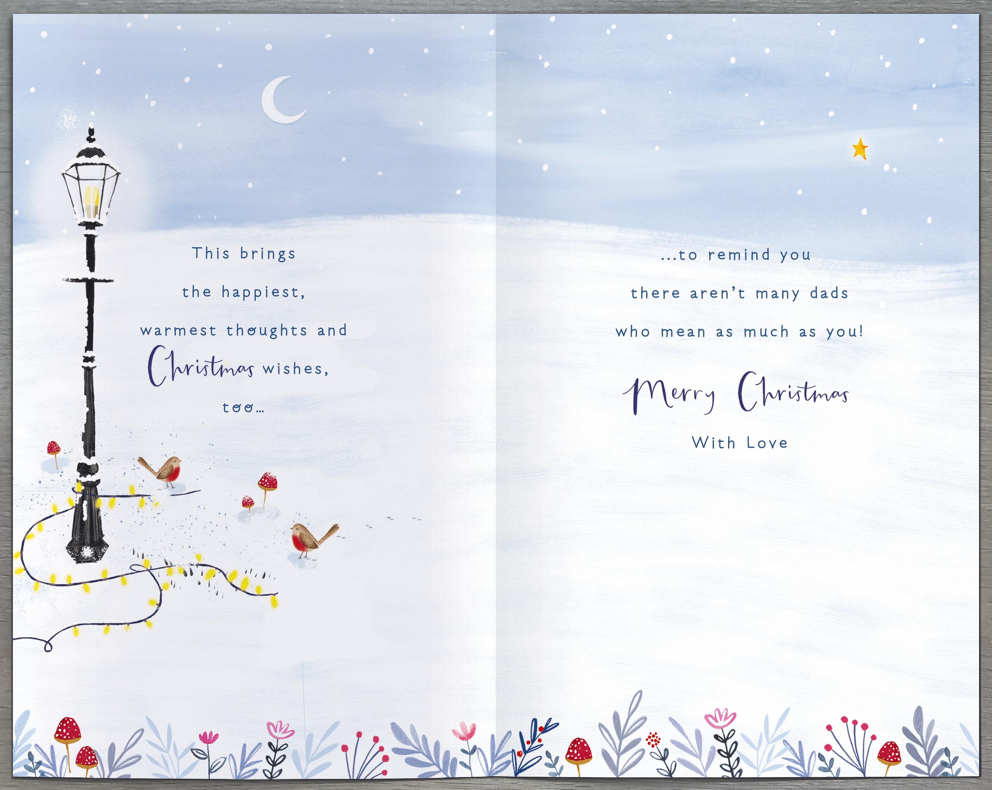 3D Dad Christmas Card - Snowman and Winters Day