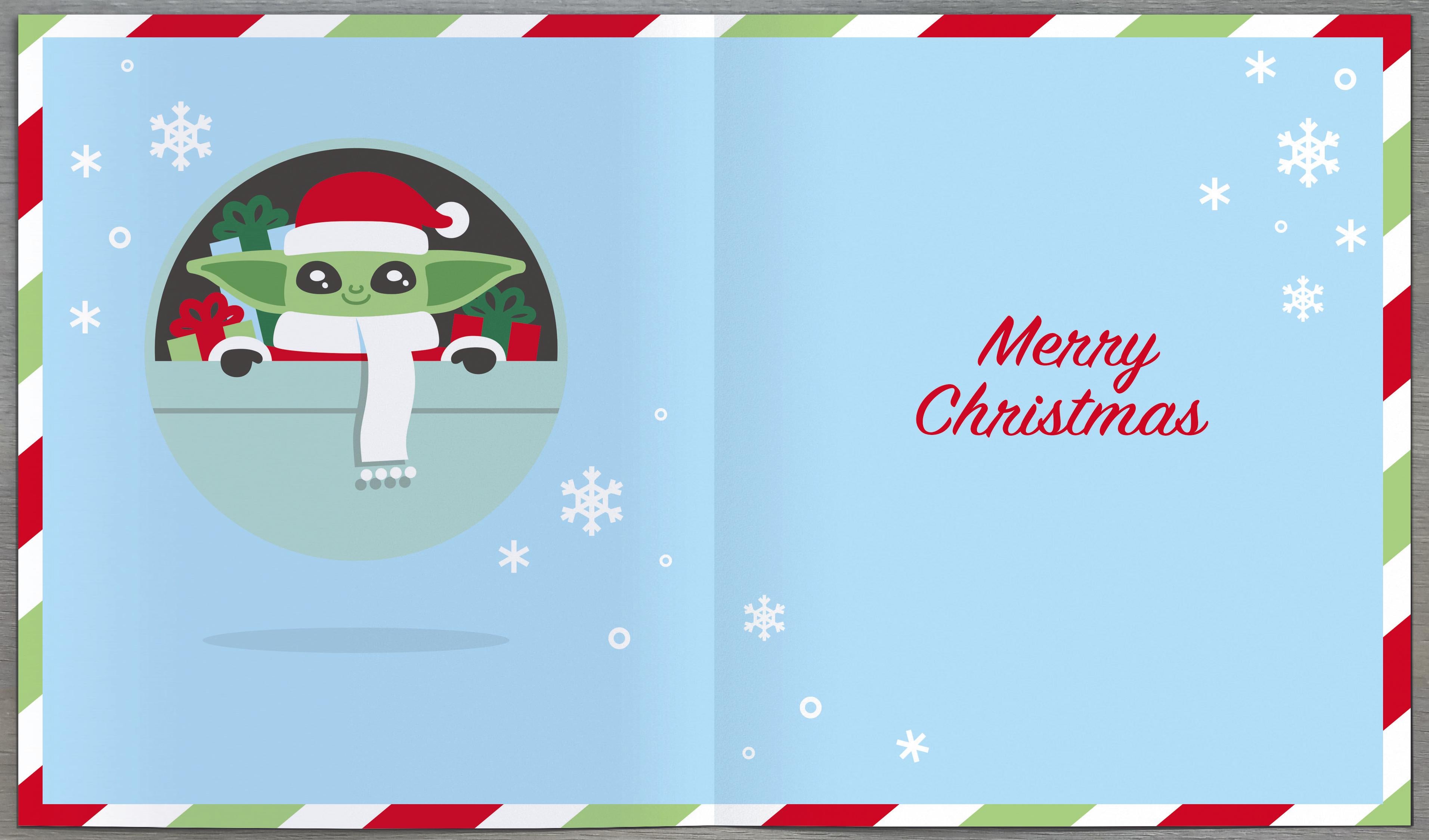 Nephew Christmas Card - Grogu in Christmas Attire