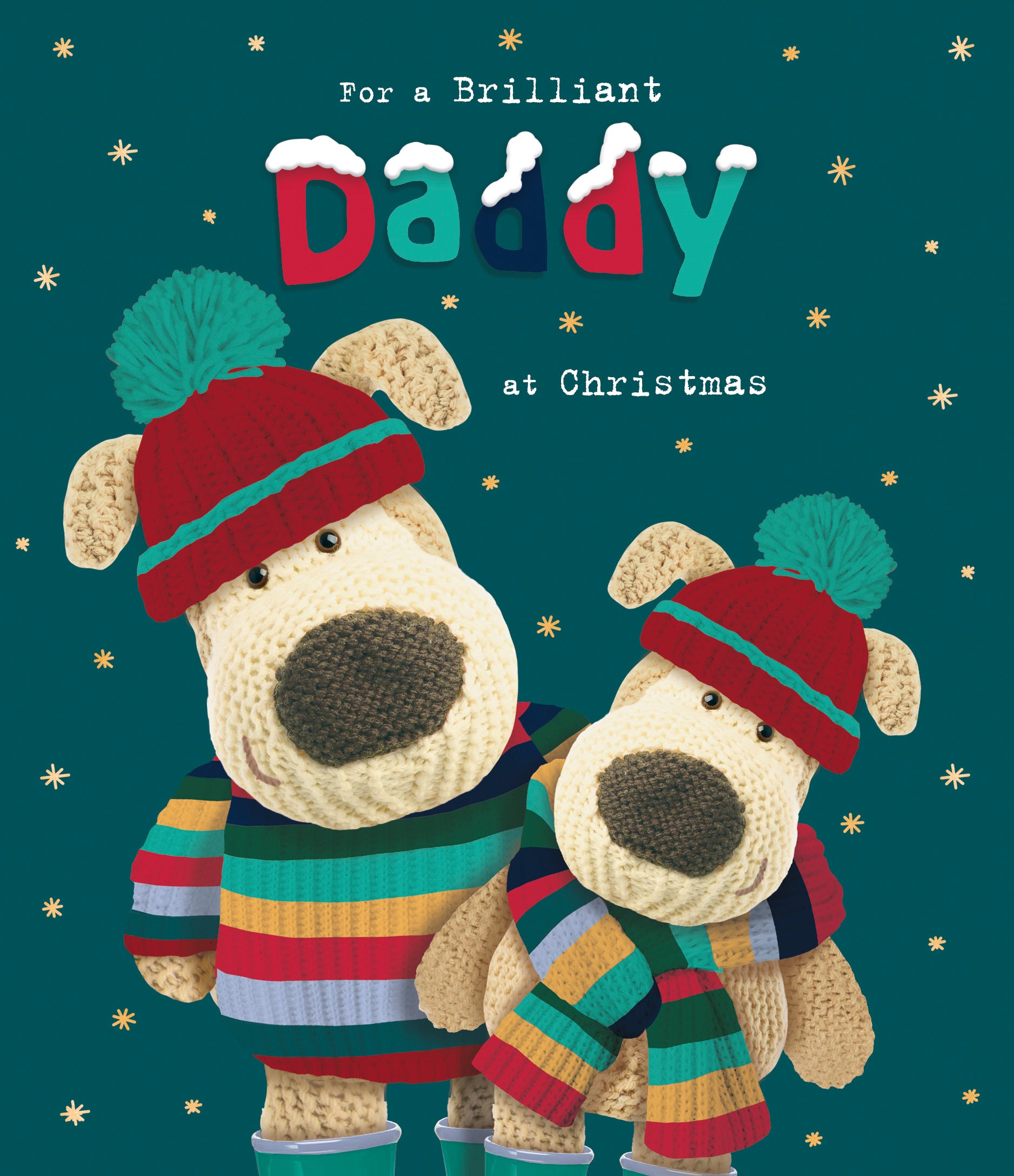 Daddy Christmas Card - Son & Father Boofles