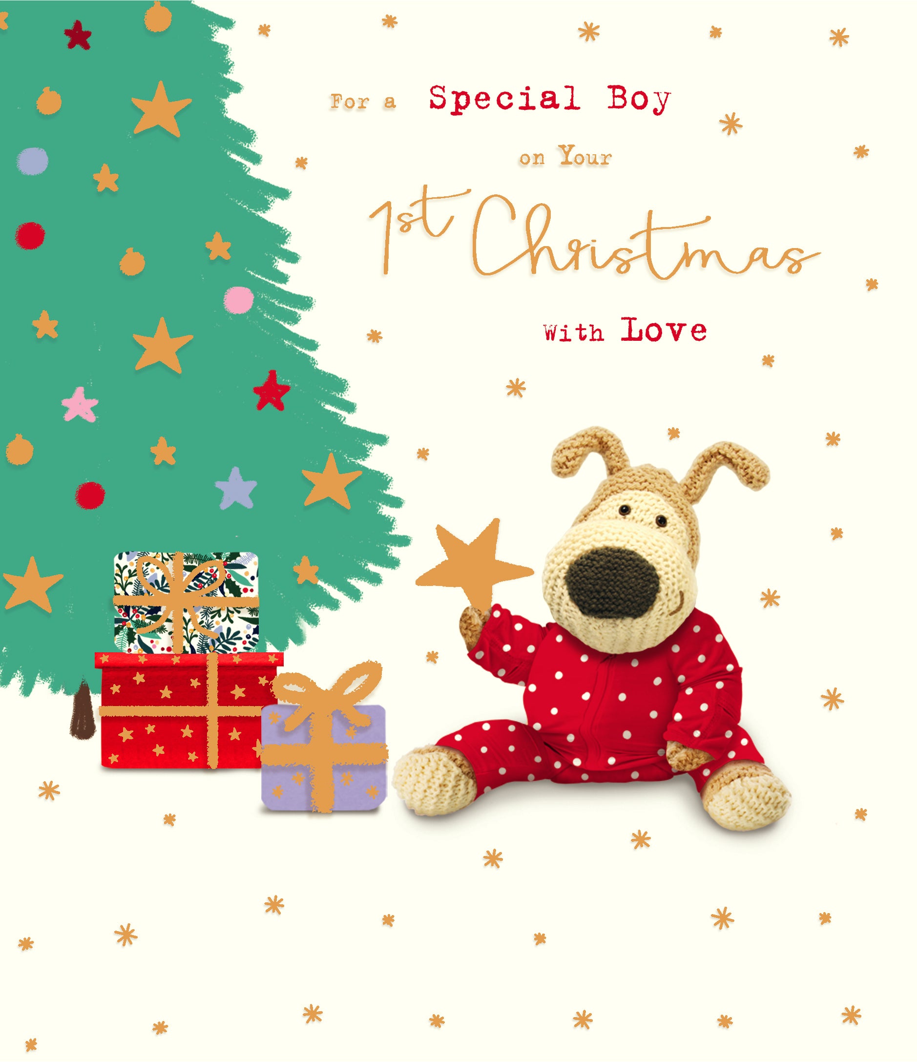 For a Special Boy 1st Christmas Card - Boofles