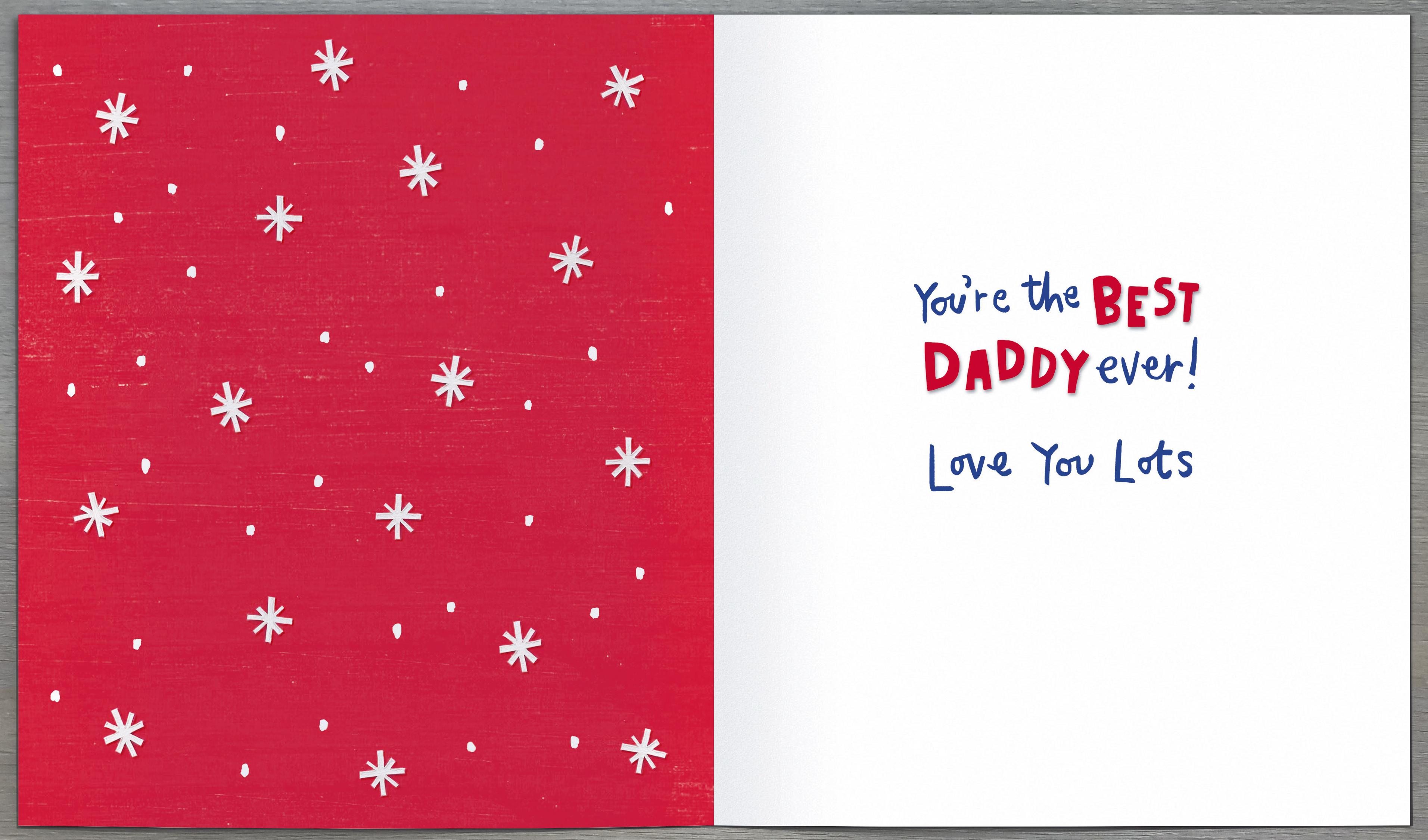 Daddy Christmas Card - Polar Bears Hugging