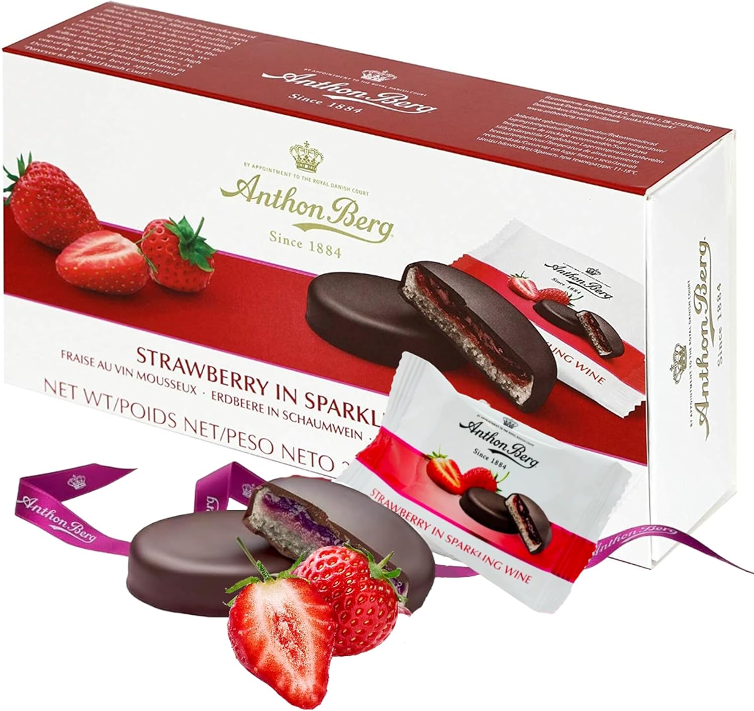 Anthon Berg Raspberry in Orange Liqueur Marzipan in Dark Chocolate