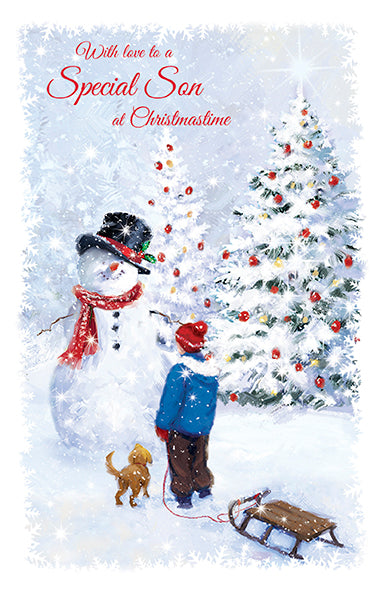 Son Christmas Card - Snowman