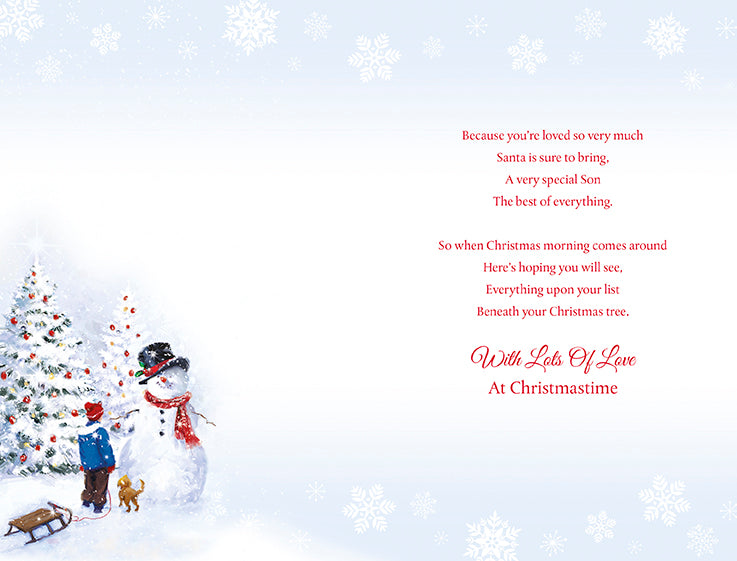 Son Christmas Card - Snowman