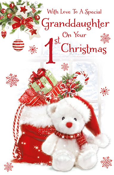 With Love To A Special Granddaughter On Your 1st Christmas Card