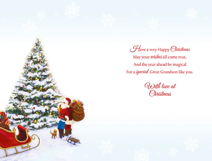 To a Special Great-Grandson Christmas Card