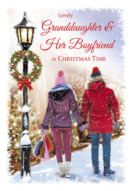 For a Lovely Grandaughter & Her Boyfriend At Christmas Card