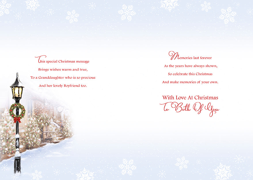 For a Lovely Grandaughter & Her Boyfriend At Christmas Card