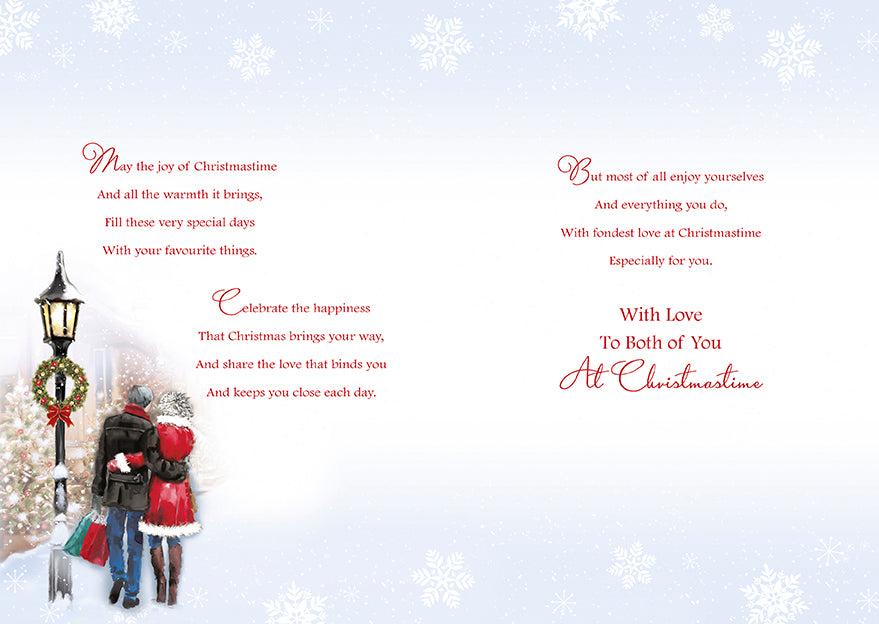 For a Lovely Grandaughter & Her Husband Wishing you a Happy Christmas Card