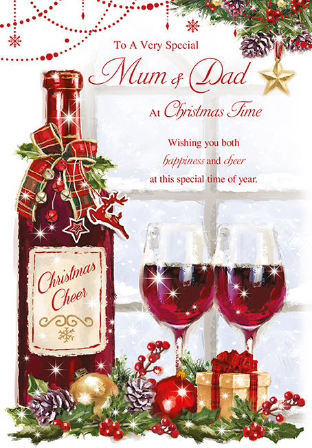 To A Very Special Mum & Dad at Christmas Time Card