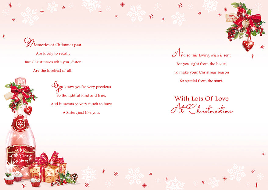 Fabulous Sister Christmas Card -