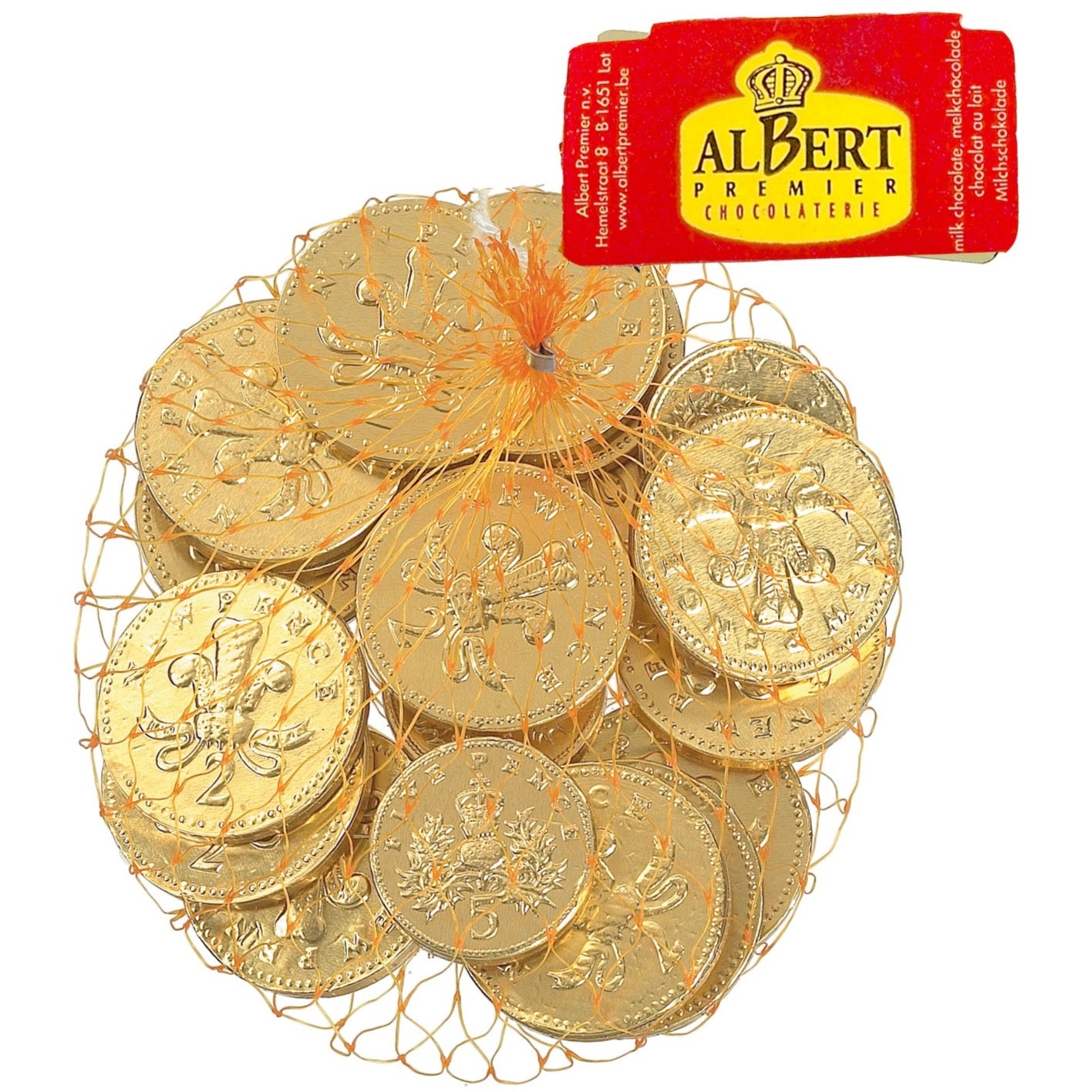 Gold Foiled UK Milk Chocolate Coins- 25x100g