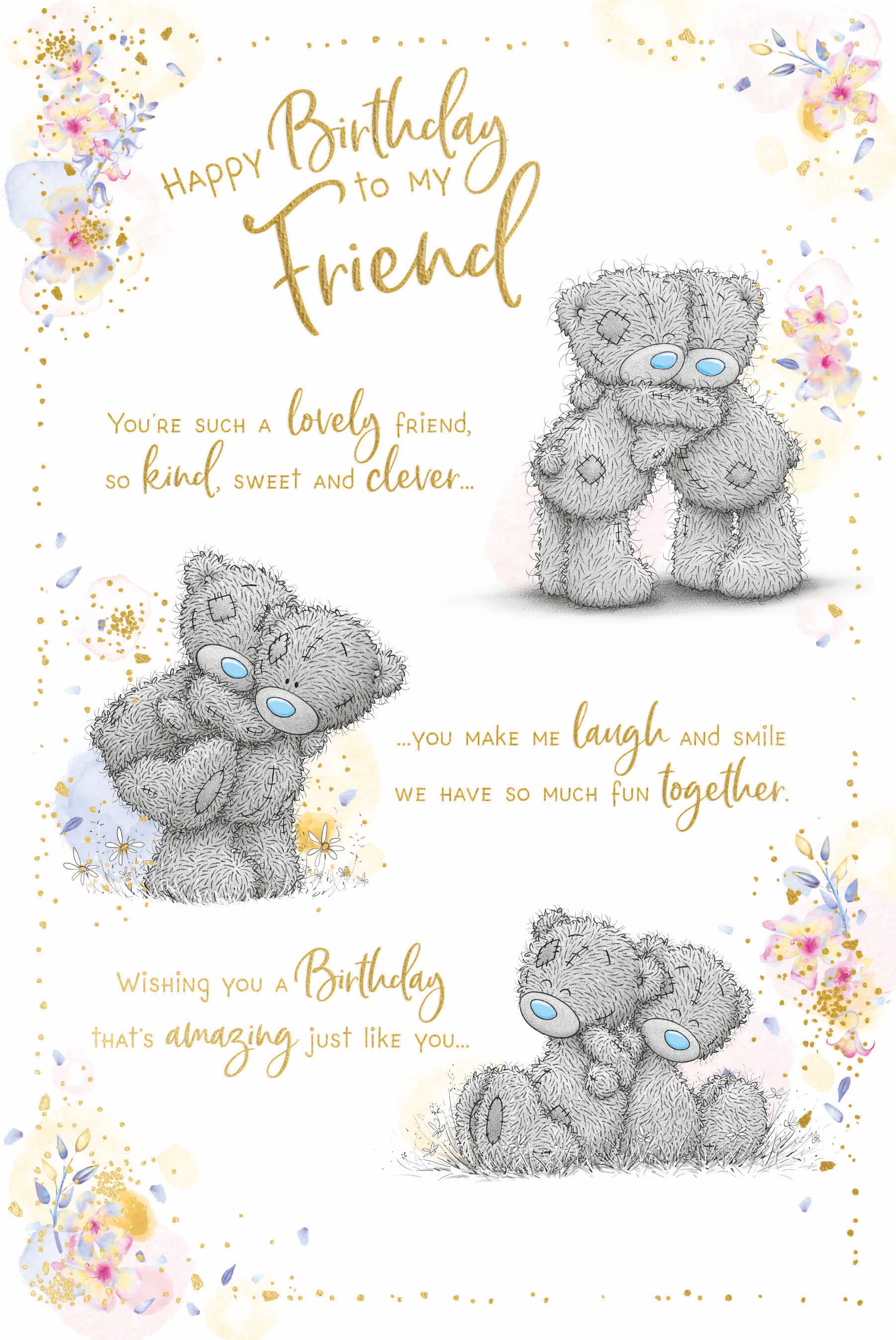 Friend Birthday Card - Bears Several Images Storyboard