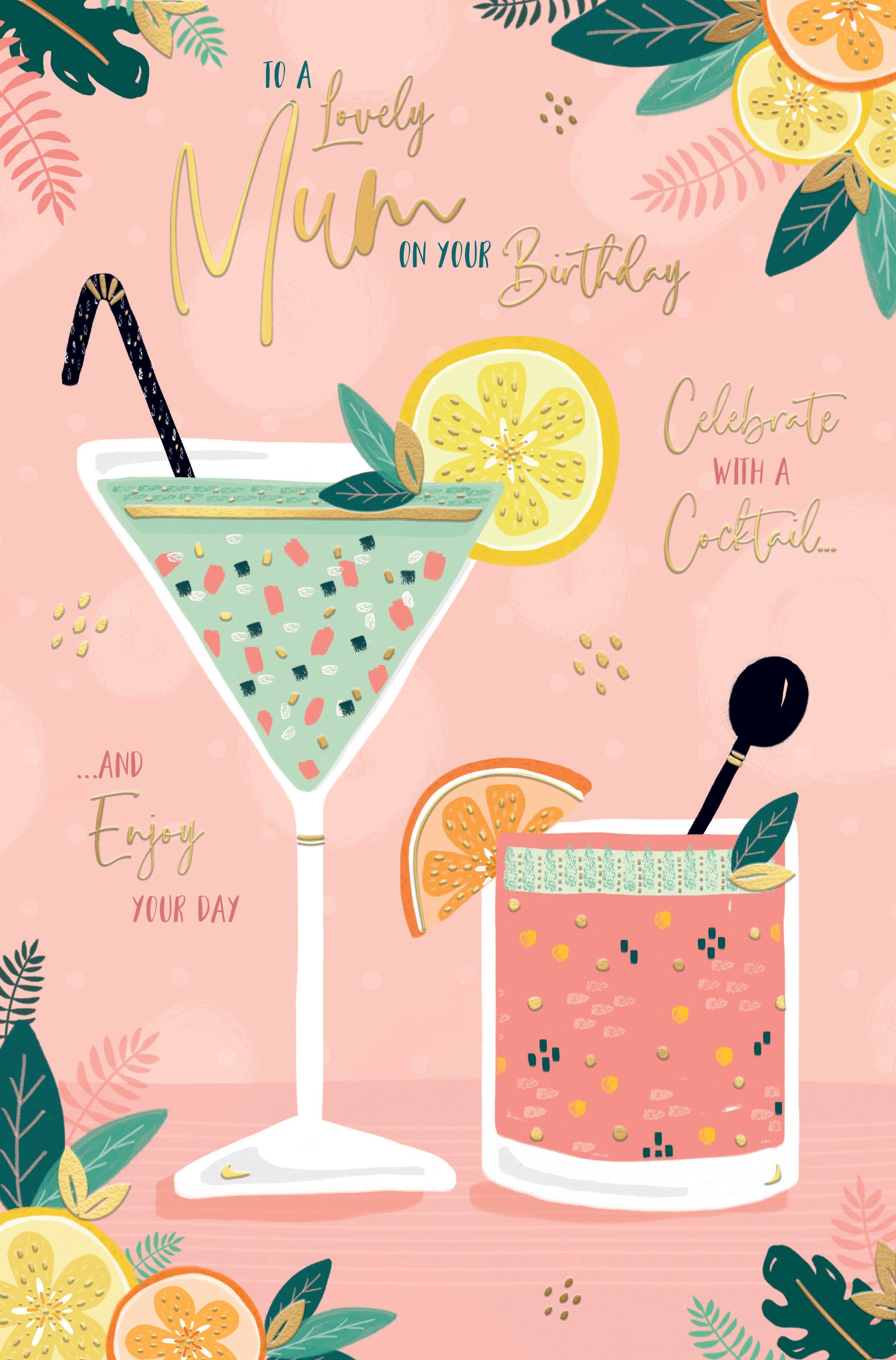 Mum Birthday Card - Cocktails