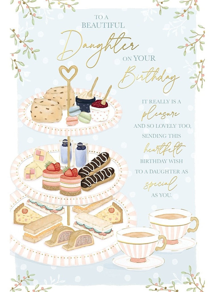 Daughter Birthday Card - Afternoon Tea