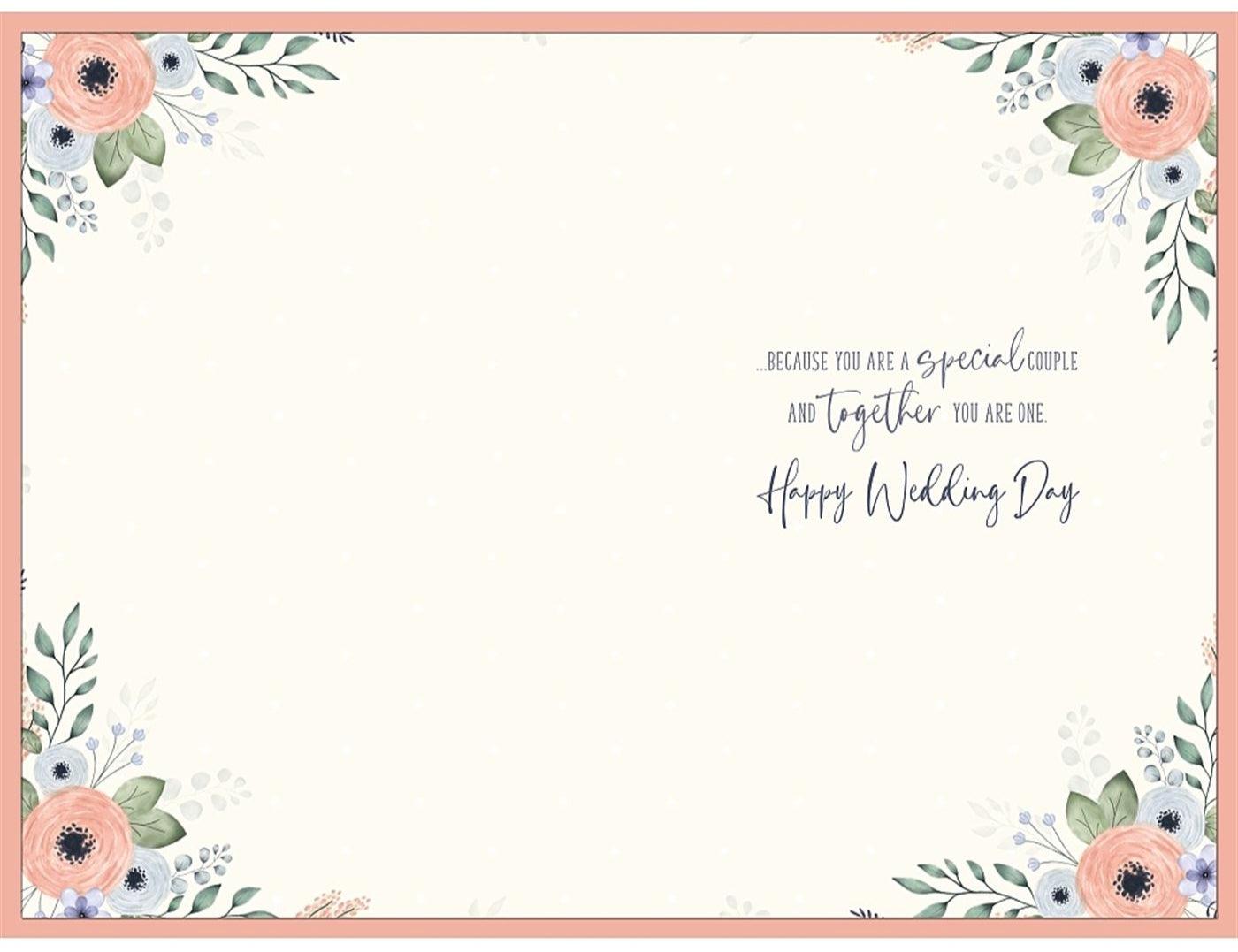 Wedding Day Card - Horse Shoe with Flower