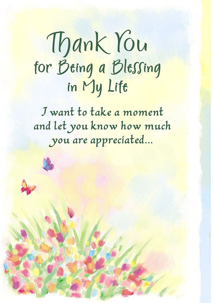 Thank You for Being a Blessing in My Life Card - Blue Mountain Arts