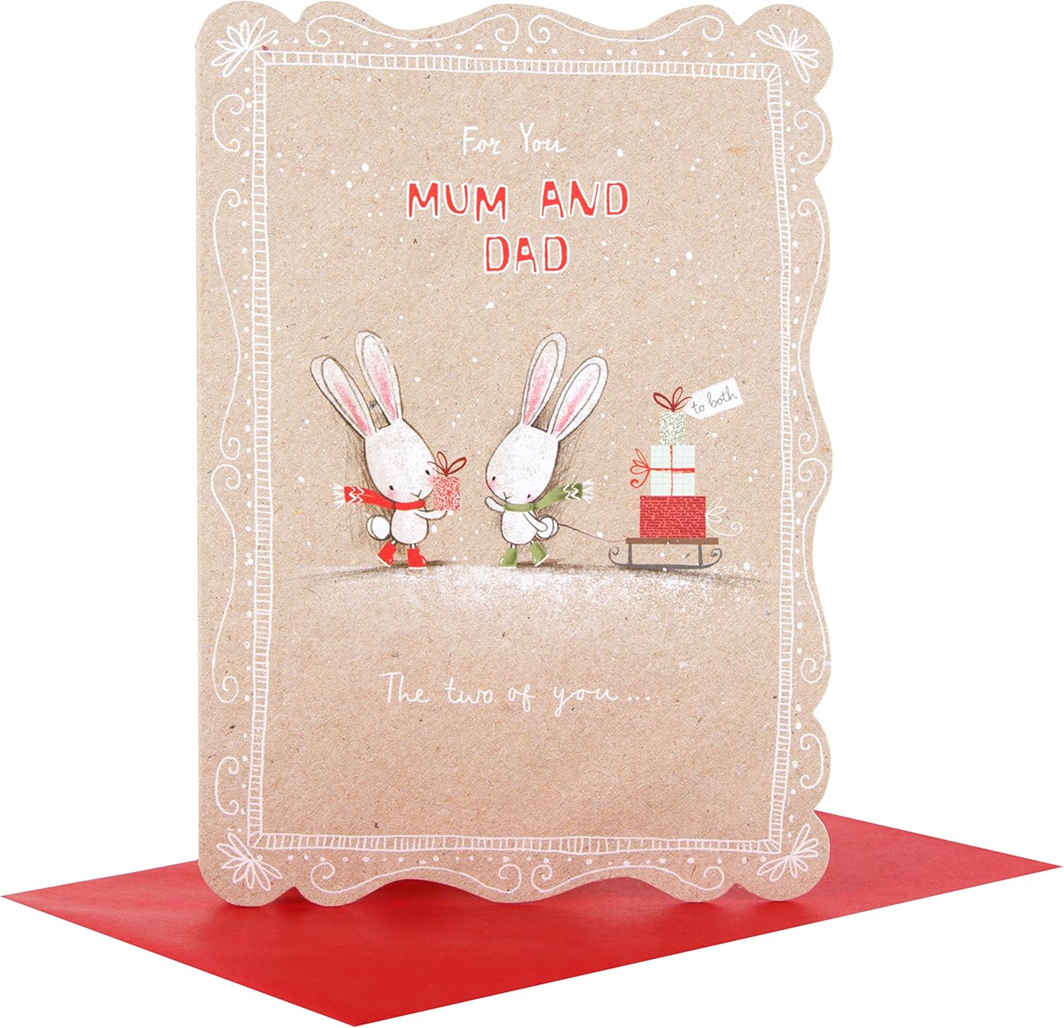 Hallmark Mum & Dad Christmas Card 'Two of You' - Medium