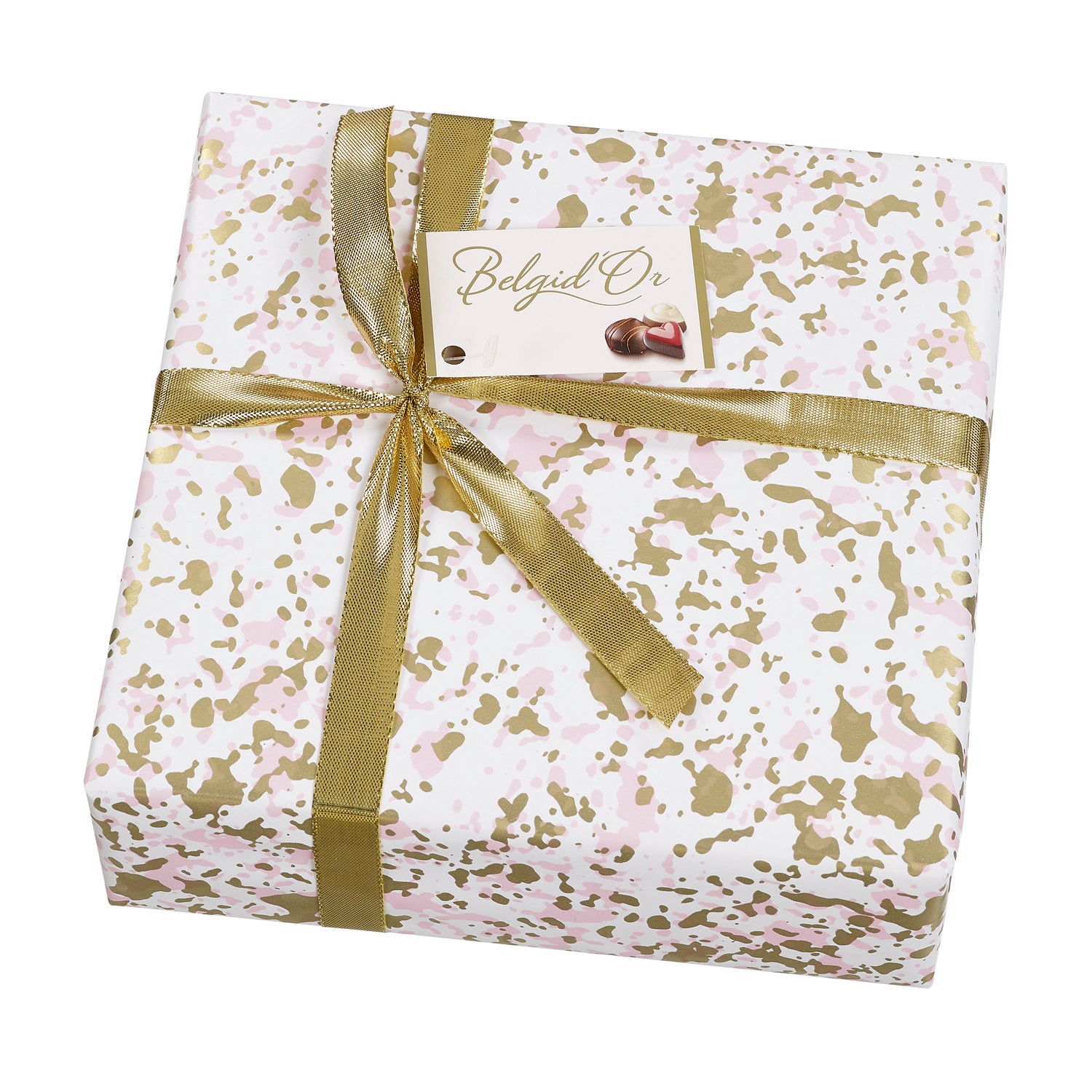 Assorted Belgian Chocolate - Splatter Design Gift Wrapped Ballotin