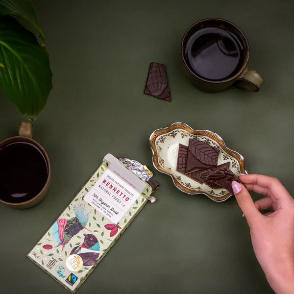 Bennetto Organic & Vegan Friendly 70% Dark Chocolate Bar