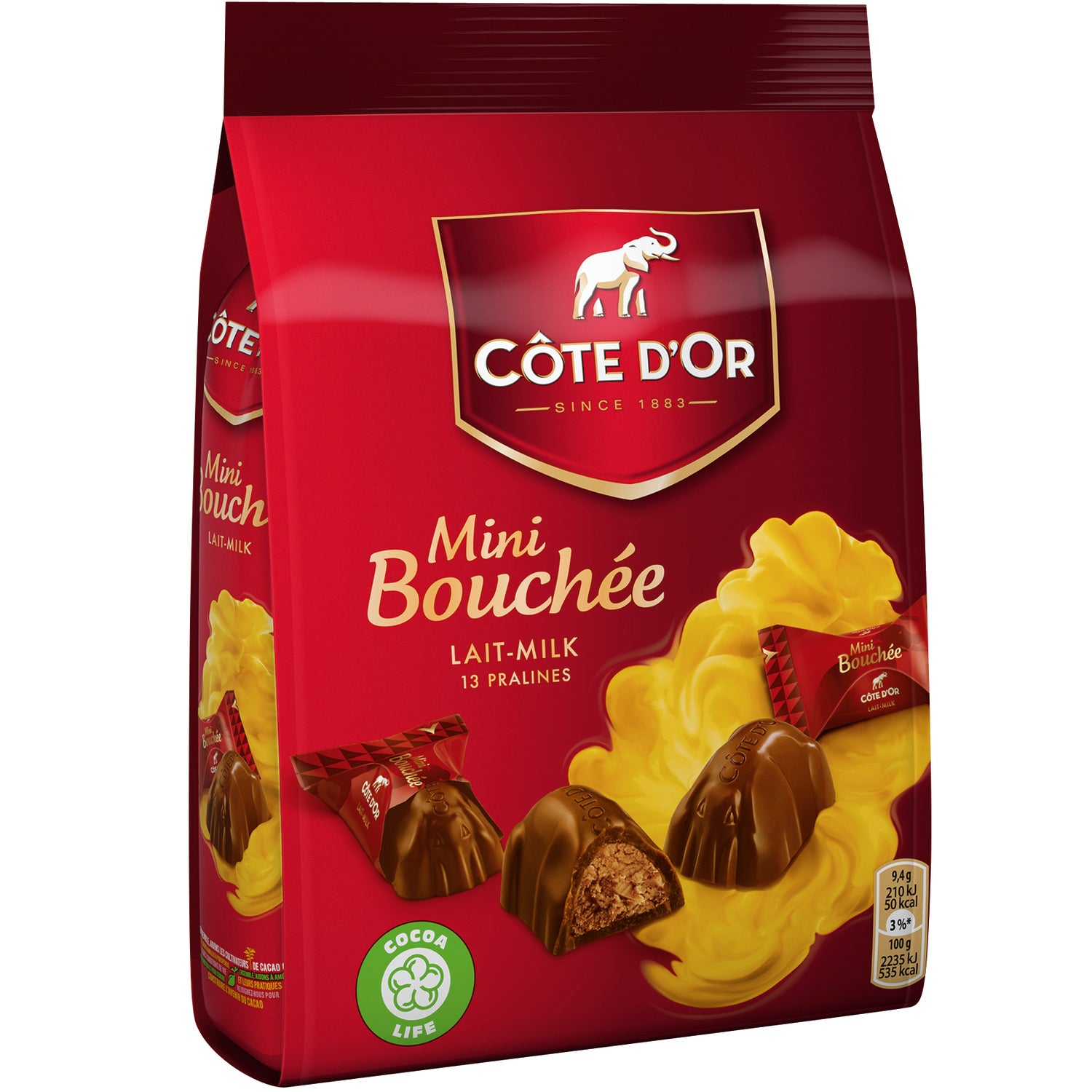 Côte d'Or Milk Chocolate Mini Bouchees in Pouch  - 10x122g