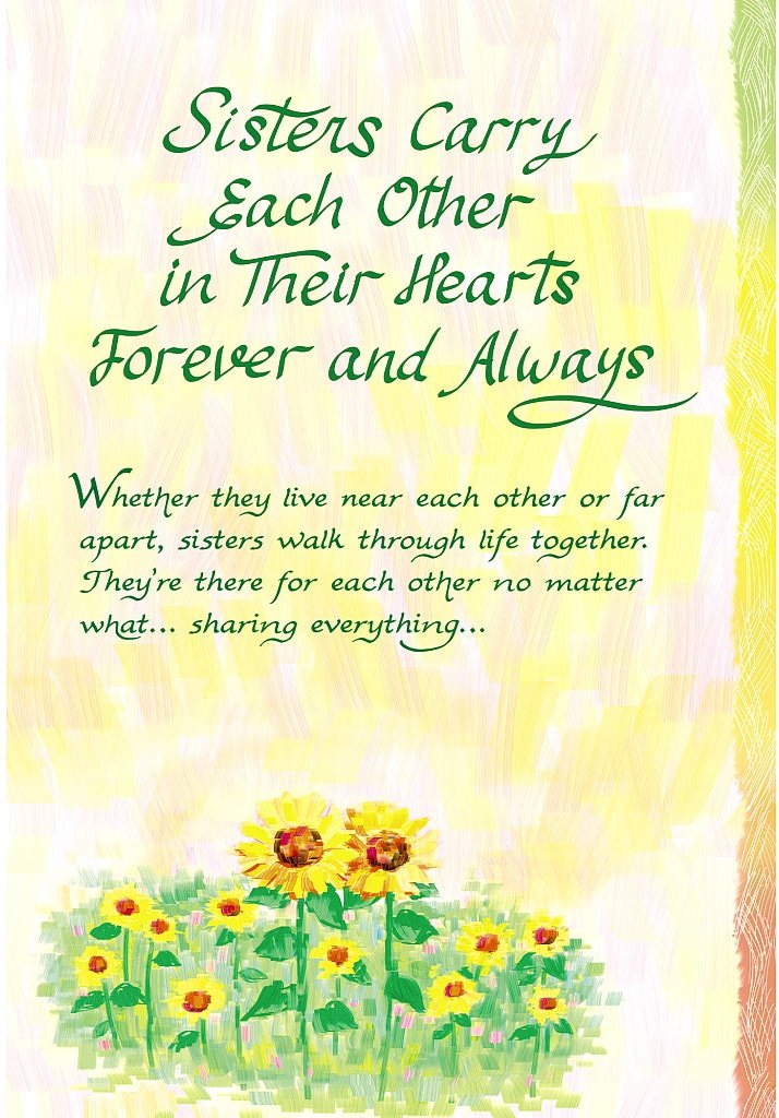 Sisters Carry Each Other In Their Hearts Card - Blue Mountain Arts