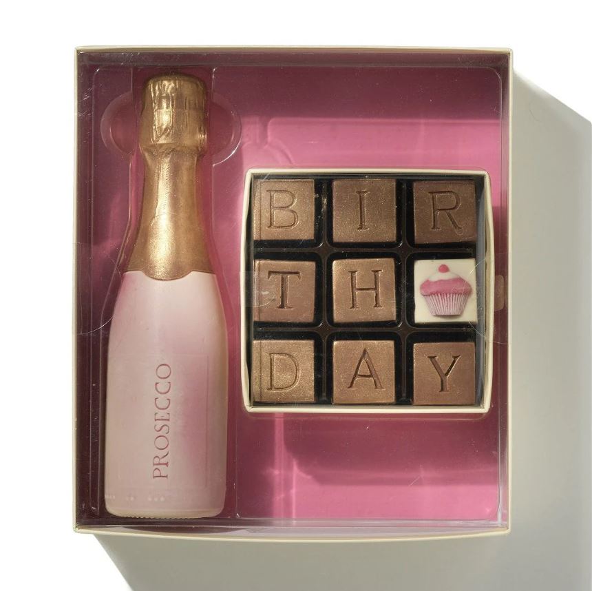 Handmade Milk And White Choc Bottle & Birthday Set - 21x20x5cm