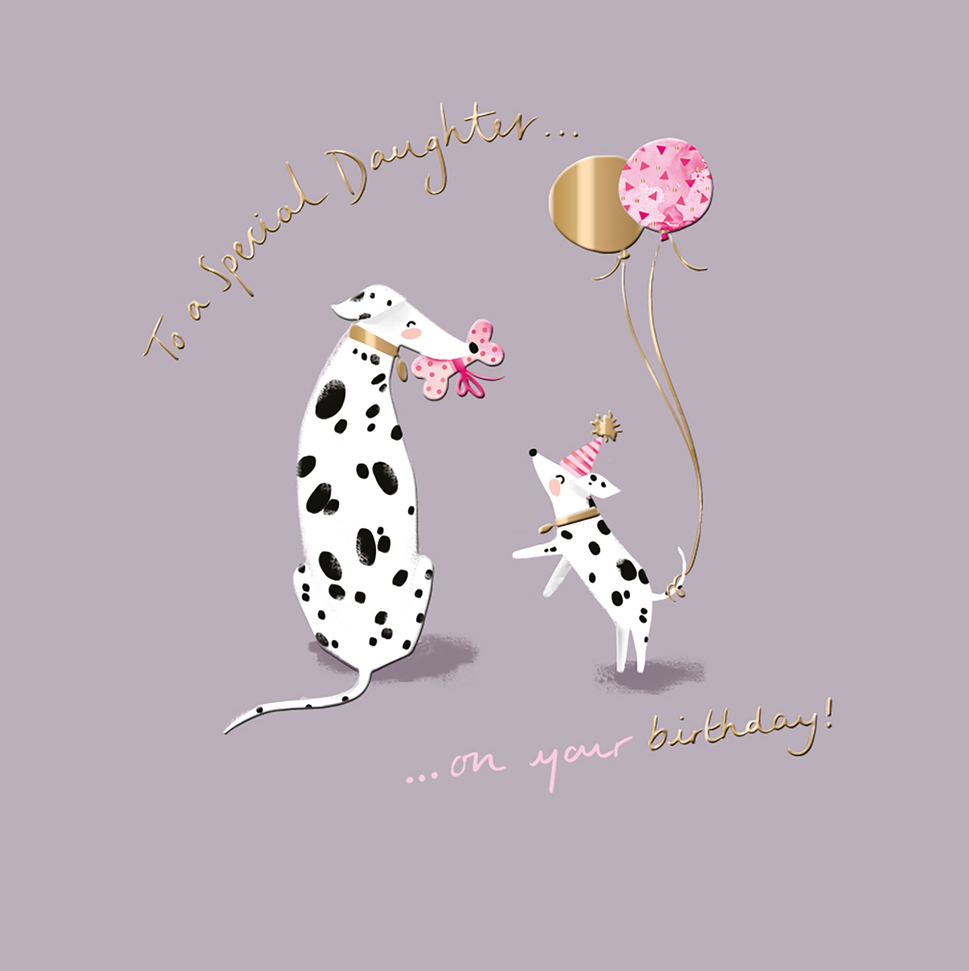 Daughter Birthday Card - Puppy Party