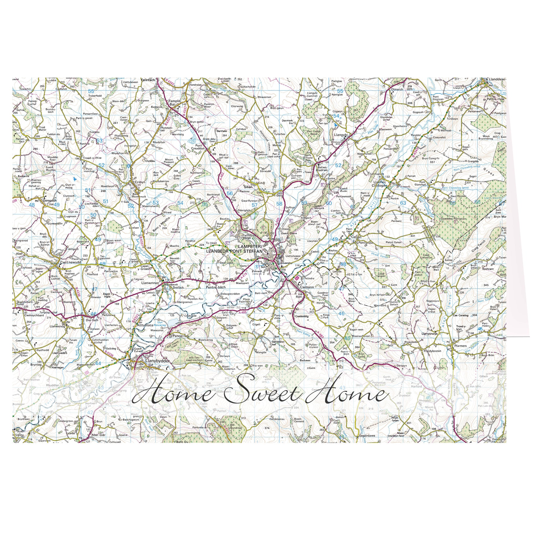 Personalised Present Day Map Card