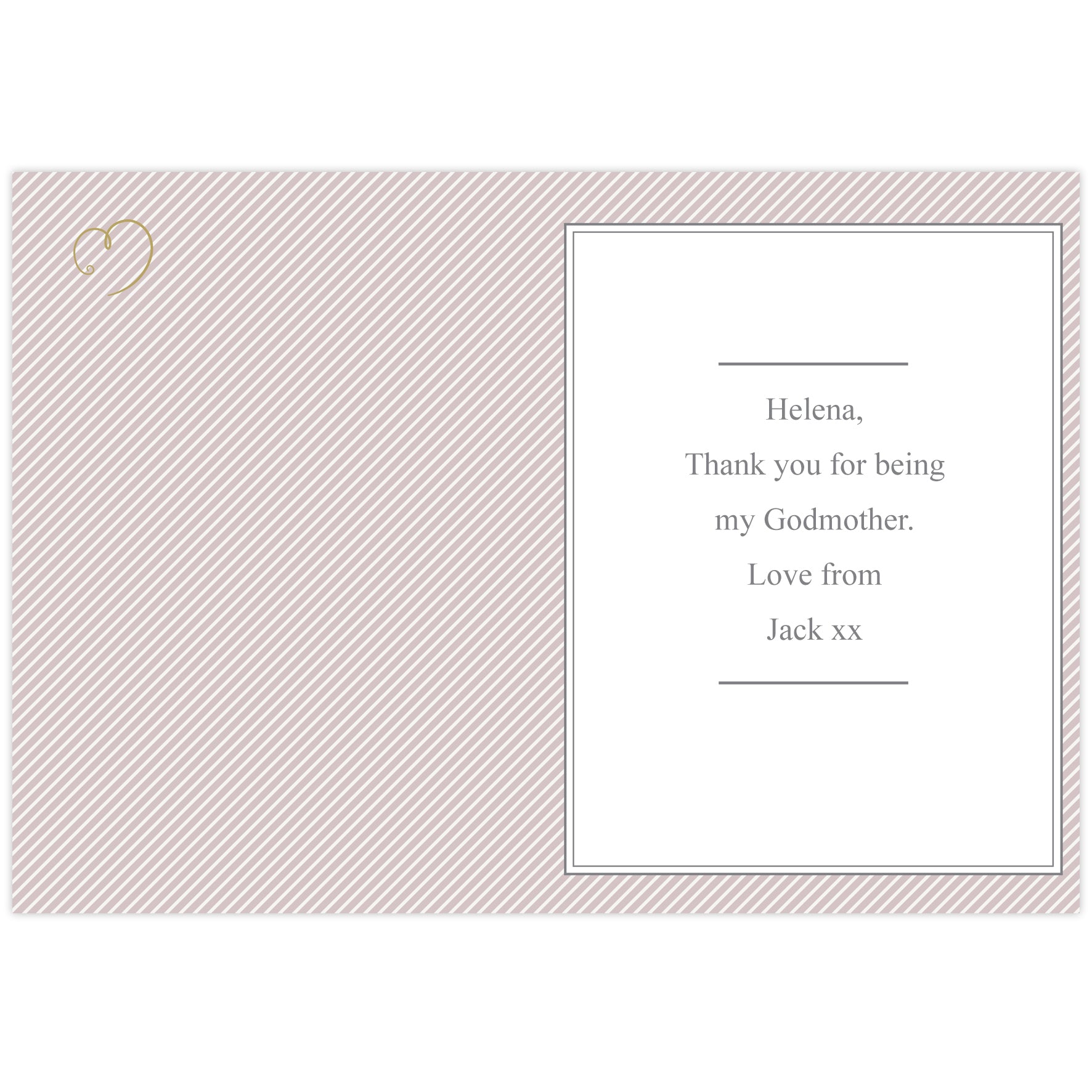 Personalised I Am Glad... Godmother Card