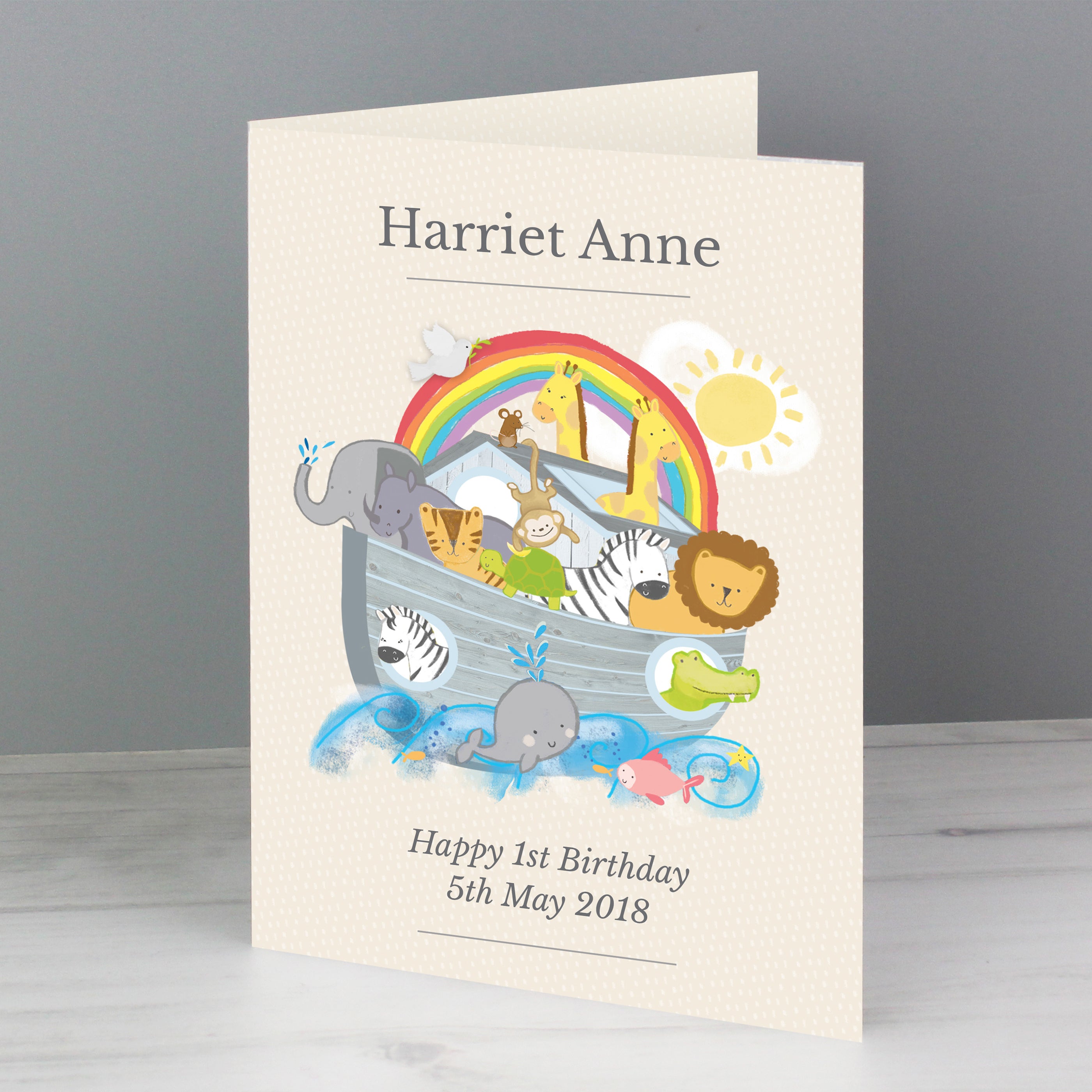 Personalised Noah's Ark Card